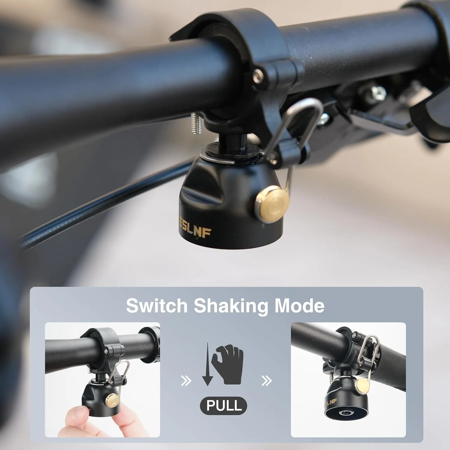 زنگ دوچرخه کوهستان، زنگ دوچرخه بادوام آلیاژ مس، زنگ مسیر دوچرخه چند منظوره با حالت دوگانه، زنگ دوچرخه بزرگسالان برای فرمان دوچرخه 22.2-31.8 میلی متر