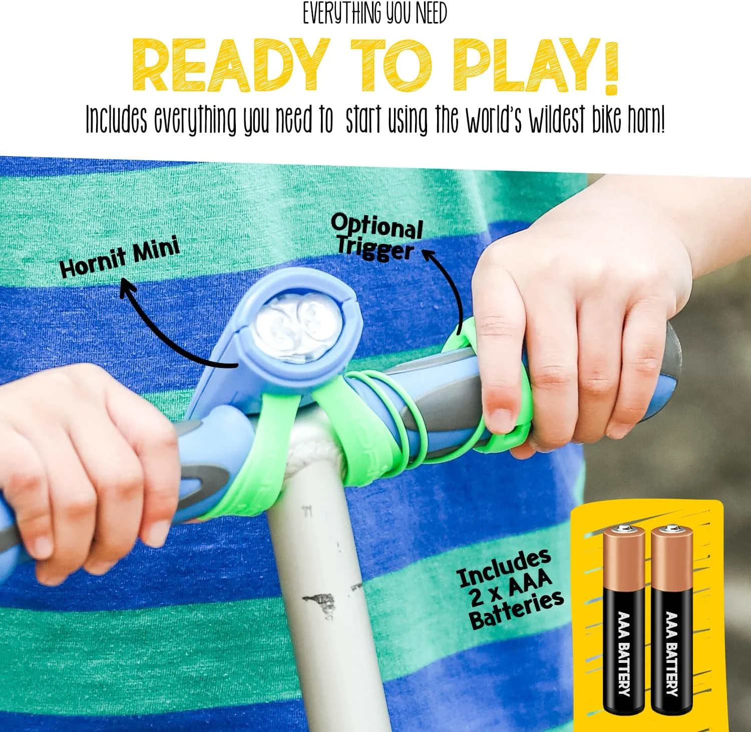 بوق و چراغ جلو مینی دوچرخه و اسکوتر هورنیت برای کودکان