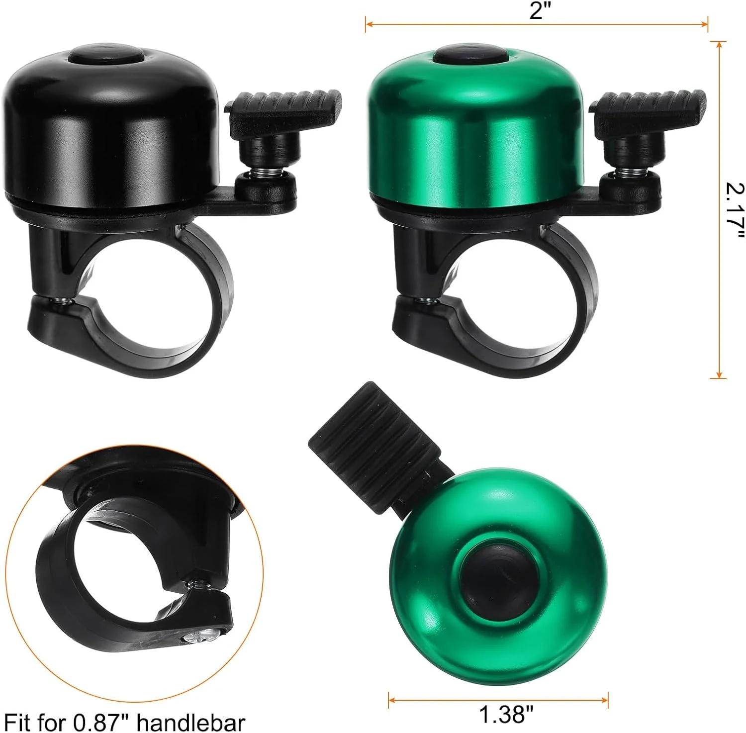 زنگ دوچرخه HARFINGTON، زنگ کوچک دوچرخه با صدای واضح و رسا، لوازم جانبی آلومینیومی دوچرخه