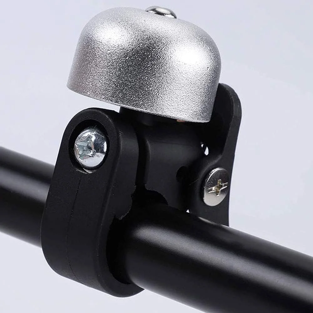 یک عدد زنگ فرمان اسکوتر برقی، زنگ هشدار اسکوتر برقی آلیاژی با قلاب تاشو، سازگار با شیائومی M365، نقره ای