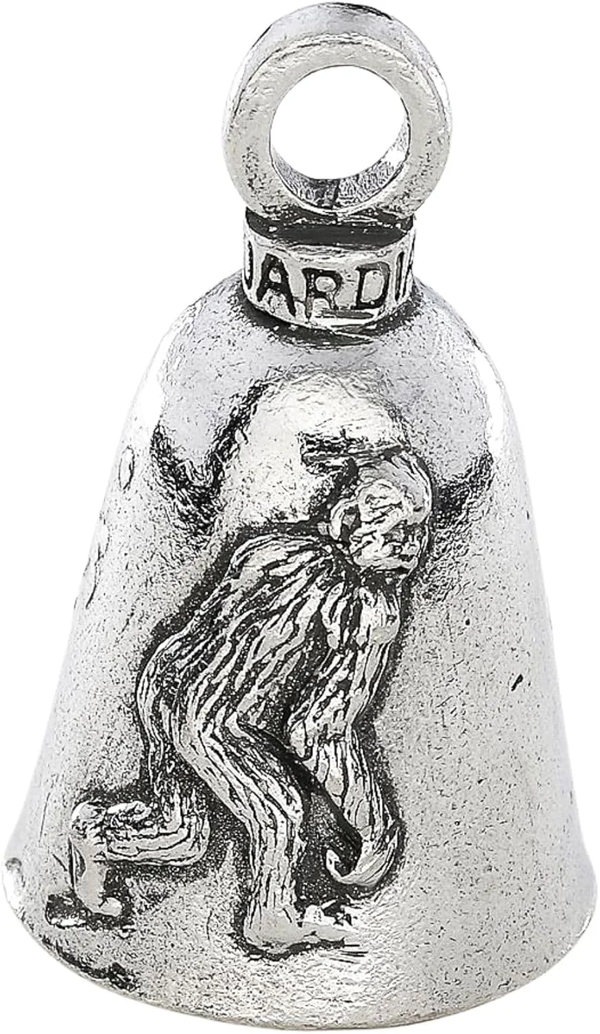 زنگ محافظ حیوانات، زنگ خوش شانسی با حلقه کلید و کیف هدیه مخملی مشکی | زنگ موتورسیکلت | جنس پیوتر بدون سرب | ساخت آمریکا