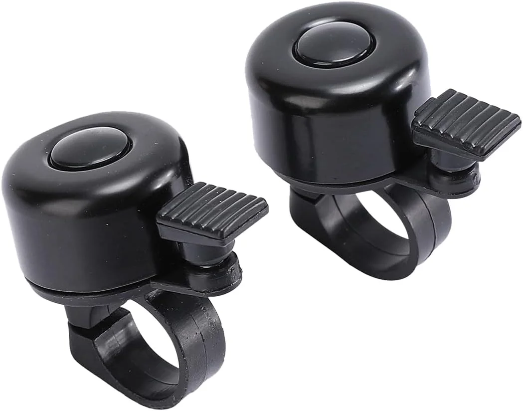 زنگ دوچرخه جی اس ام برندز، 2 عدد مینی آلومینیومی، صدای بلند کلاسیک، مناسب برای فرمان های 0.87 تا 0.89 اینچ