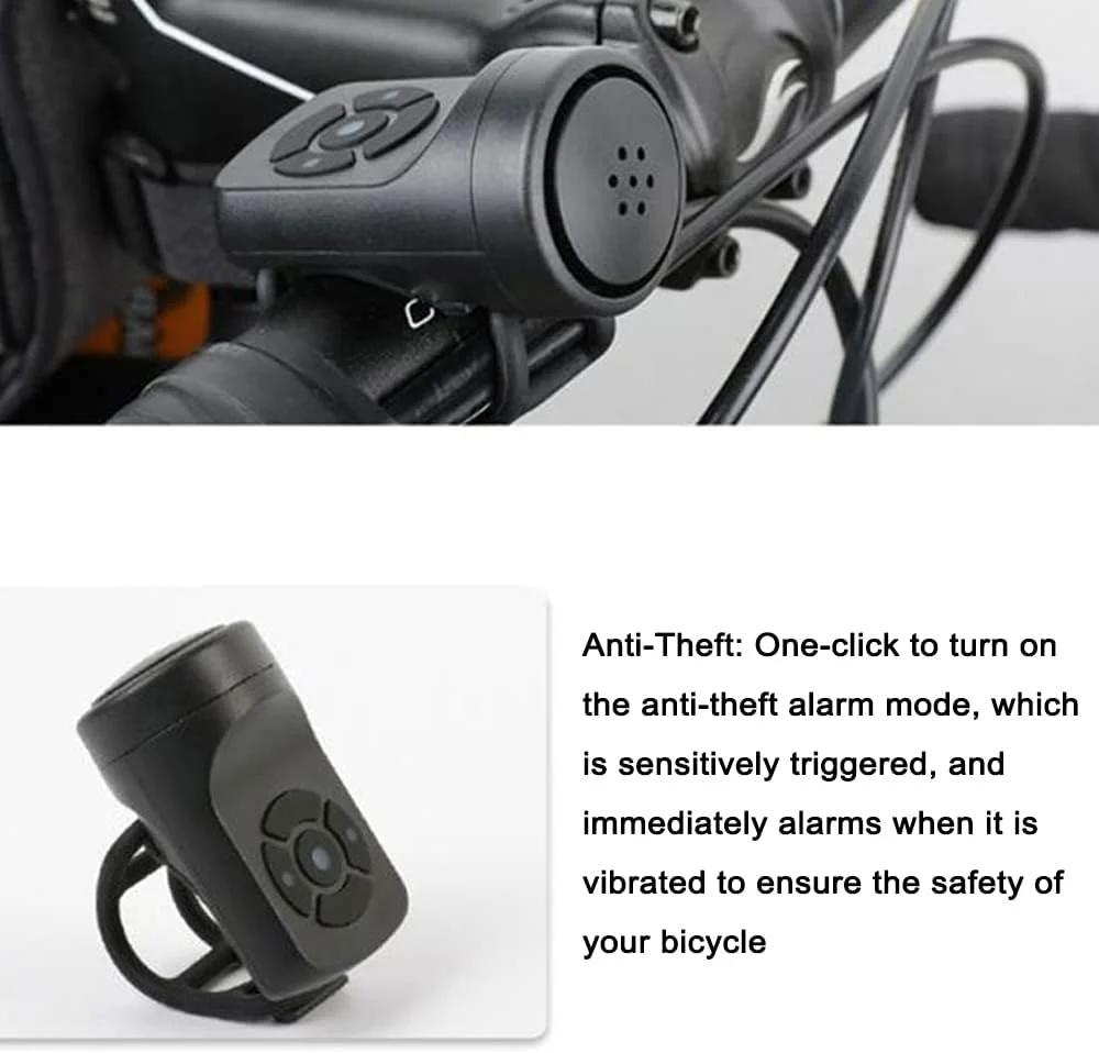 بوق دوچرخه Fawoonu با صدای بلند 120dB، آلارم ضد سرقت دوچرخه قابل شارژ و ضد آب با 4 حالت صدا برای دوچرخه کوهستان و جاده بوق دوچرخه Fawoonu با صدای بلند 120dB، آلارم ضد سرقت دوچرخه قابل شارژ و ضد آب با 4 حالت صدا برای دوچرخه کوهستان و جاده