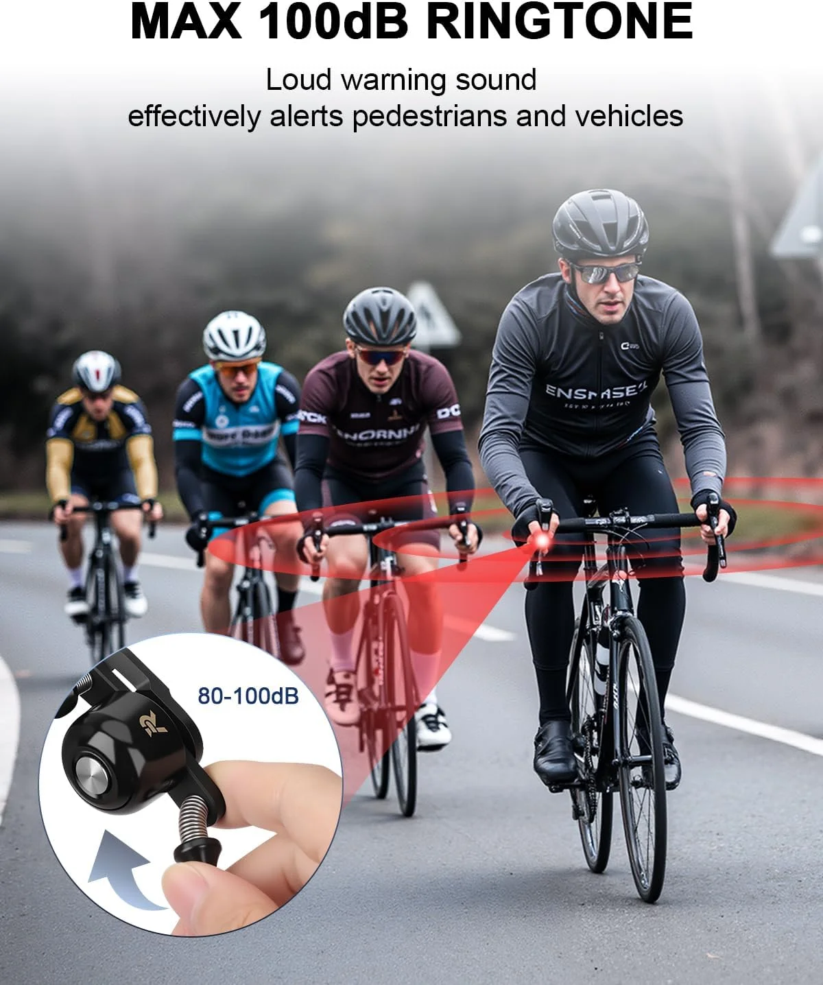زنگ دوچرخه تا 100dB برای بزرگسالان، زنگ دوچرخه مسی قابل حمل مناسب برای فرمان دوچرخه جاده ای 22.2-31.8 میلی متر، بوق دوچرخه با صدای واضح و بلند برای بزرگسالان، ضد آب و بادوام زنگ دوچرخه تا 100dB برای بزرگسالان، زنگ دوچرخه مسی قابل حمل مناسب برای فرمان دوچرخه جاده ای 22.2-31.8 میلی متر، بوق دوچرخه با صدای واضح و بلند برای بزرگسالان، ضد آب و بادوام
