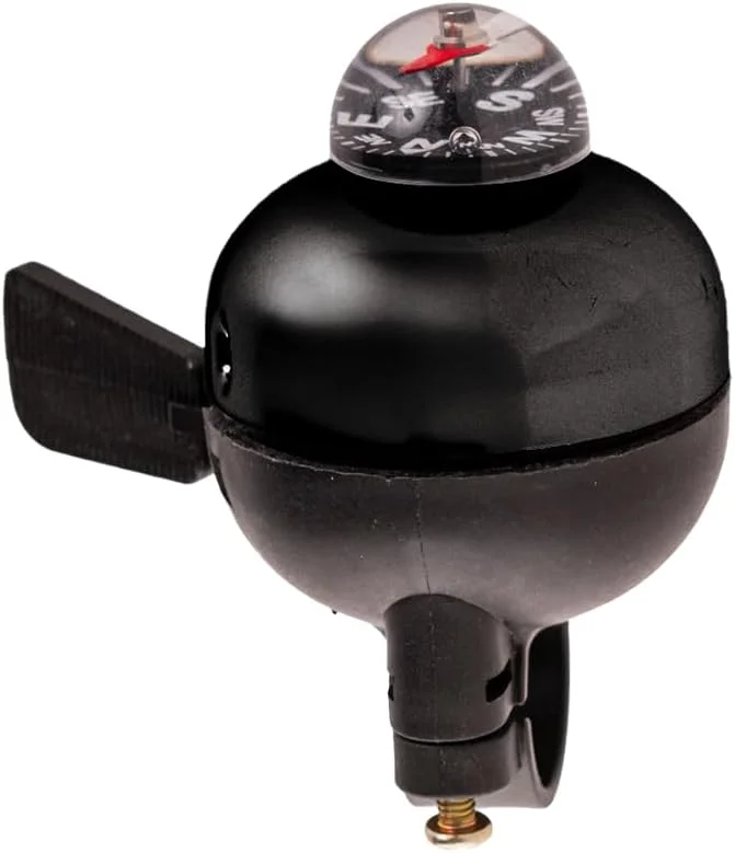 زنگ دوچرخه کلاسیک بی پایان مدل EL1057 | جنس: آلیاژ آلومینیوم | این زنگ با صدای بلند می تواند برای فرمان دوچرخه های کوهستانی جاده ای استفاده شود | این زنگ دارای قطب نما برای جهت یابی است