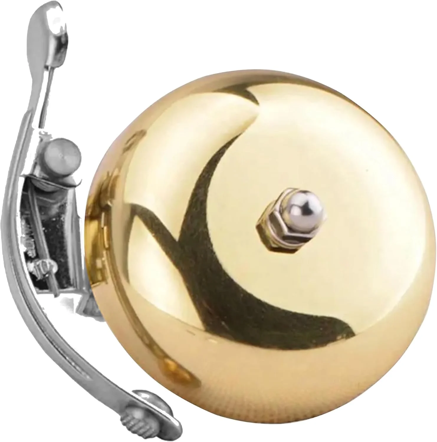 زنگ دوچرخه سایکلینگ کالرز، طرح کلاسیک قدیمی، فلزی طلایی رنگ، مناسب دوچرخه های کورسی و کوهستان، بوق دستی، زنگ فرمان دوچرخه کلاسیک 55 میلی متری