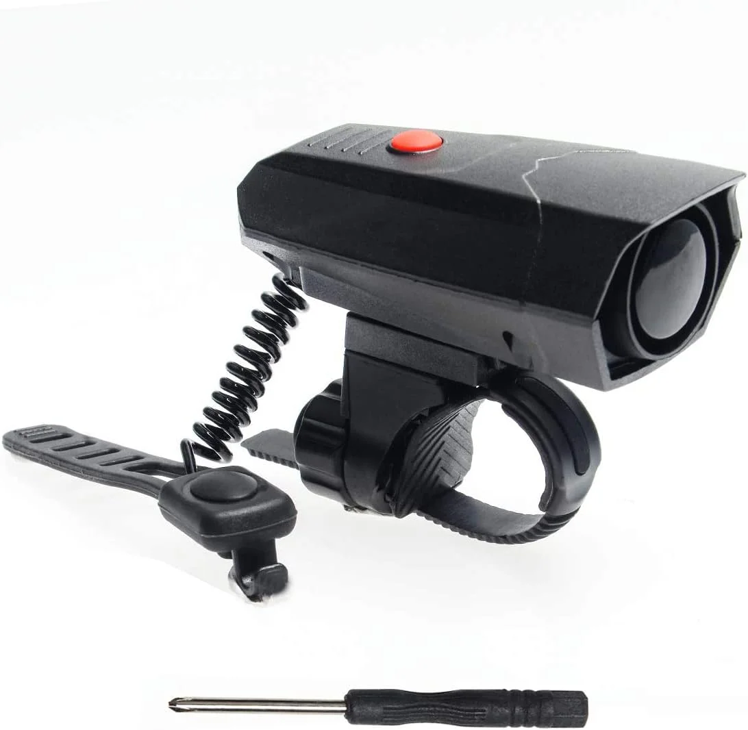 بوق دوچرخه Coolrunner، زنگ دوچرخه برقی فوق العاده بلند با 6 حالت، زنگ هشدار فرمان دوچرخه سواری به همراه پیچ گوشتی رایگان برای دوچرخه بچه گانه، دوچرخه جاده، دوچرخه کوهستانی (100-120 دسی بل)