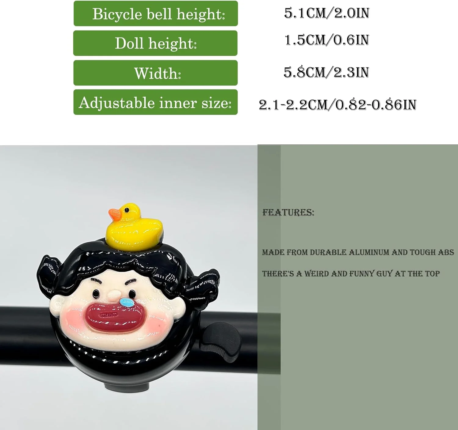 زنگ دوچرخه بامزه و جالب، صدای بلند و واضح برای بزرگسالان