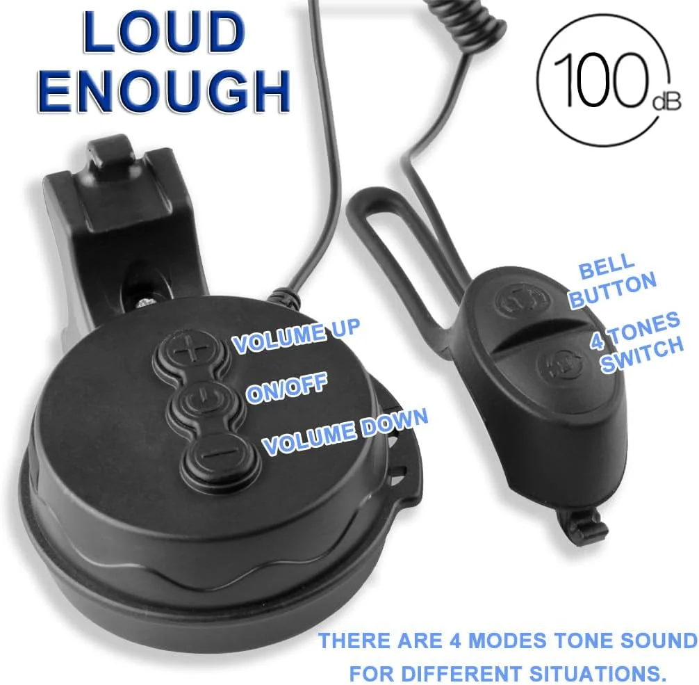 زنگ دوچرخه الکترونیکی - بوق مینی دوچرخه 130 دسی بل بلند، قابل شارژ USB، آلارم دوچرخه سواری برای دوچرخه کوهستانی/دوچرخه جاده/BMX/MTB