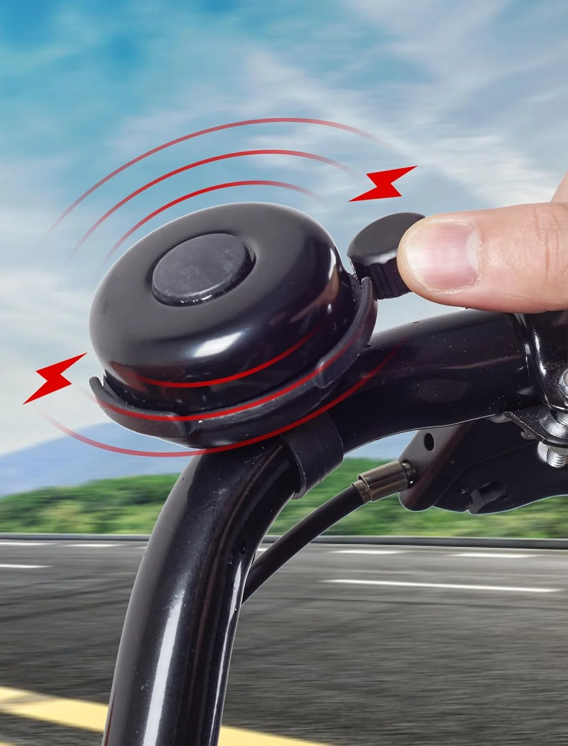 زنگ دوچرخه کلاسیک، زنگ دوچرخه آلومینیومی، صدای بلند و واضح برای بزرگسالان