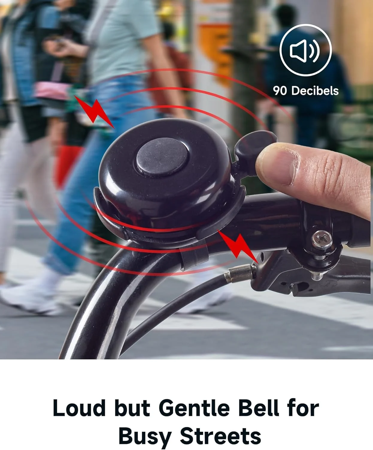 زنگ دوچرخه کلاسیک، زنگ دوچرخه آلومینیومی، صدای بلند و واضح برای بزرگسالان