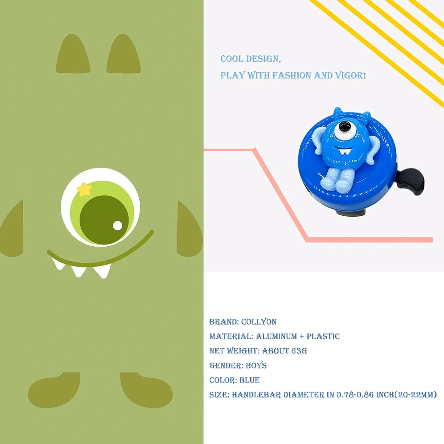 زنگ دوچرخه برای کودکان، پسران و بزرگسالان، طراحی جالب زنگ دوچرخه، لوازم جانبی دوچرخه کودک