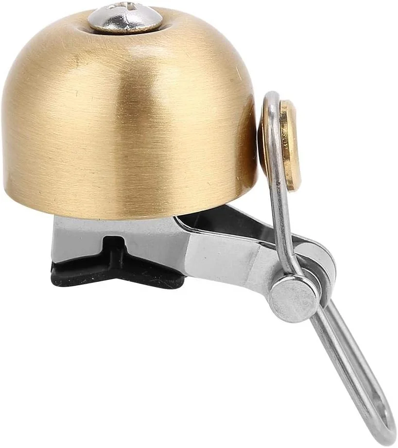 زنگ دوچرخه، زنگ هشدار بلند و سبک وزن، زنگ دوچرخه برای بزرگسالان برای دوچرخه کوهستانی و جاده (مسی برس خورده)