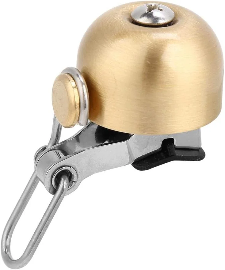 زنگ دوچرخه، زنگ هشدار بلند و سبک وزن، زنگ دوچرخه برای بزرگسالان برای دوچرخه کوهستانی و جاده (مسی برس خورده)