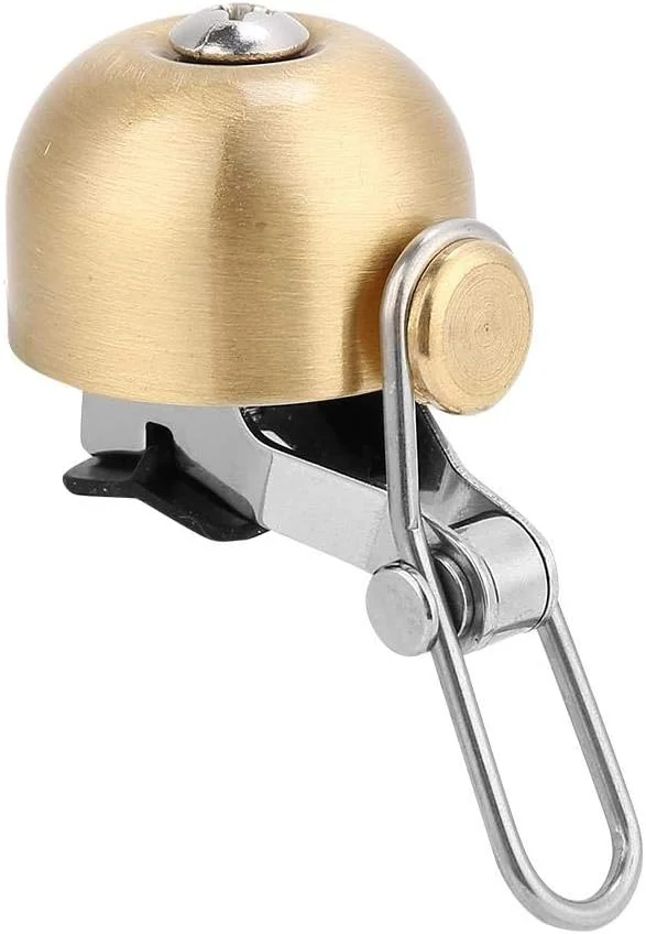 زنگ دوچرخه، زنگ هشدار بلند و سبک وزن، زنگ دوچرخه برای بزرگسالان برای دوچرخه کوهستانی و جاده (مسی برس خورده)