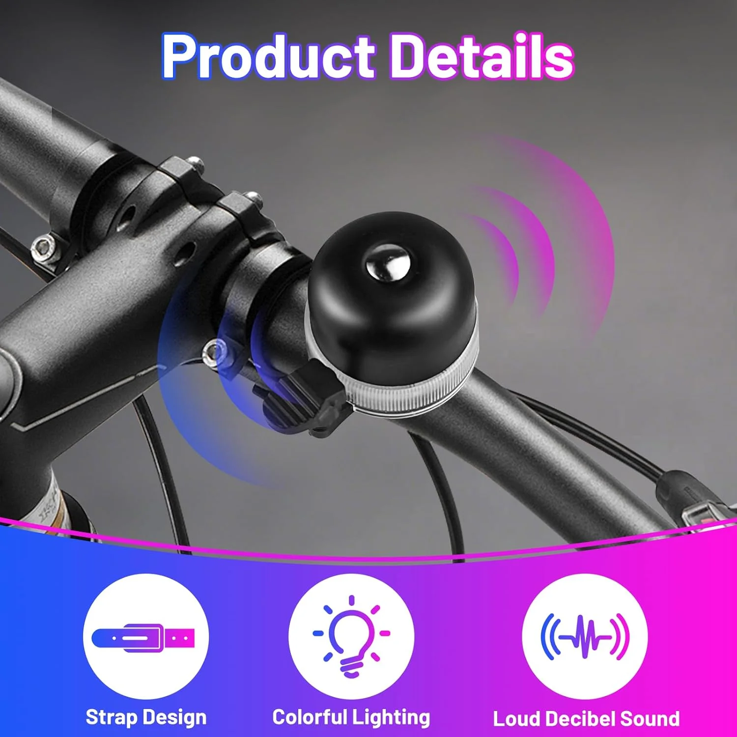 زنگ دوچرخه با چراغ های RGB - زنگ دوچرخه شارژی Type-c کودکان با صدای بلند و واضح، زنگ دوچرخه، زنگ اسکوتر باغ، لوازم جانبی جدید دوچرخه برای بزرگسالان و کودکان زنگ دوچرخه با چراغ های RGB - زنگ دوچرخه شارژی Type-c کودکان با صدای بلند و واضح، زنگ دوچرخه، زنگ اسکوتر باغ، لوازم جانبی جدید دوچرخه برای بزرگسالان و کودکان