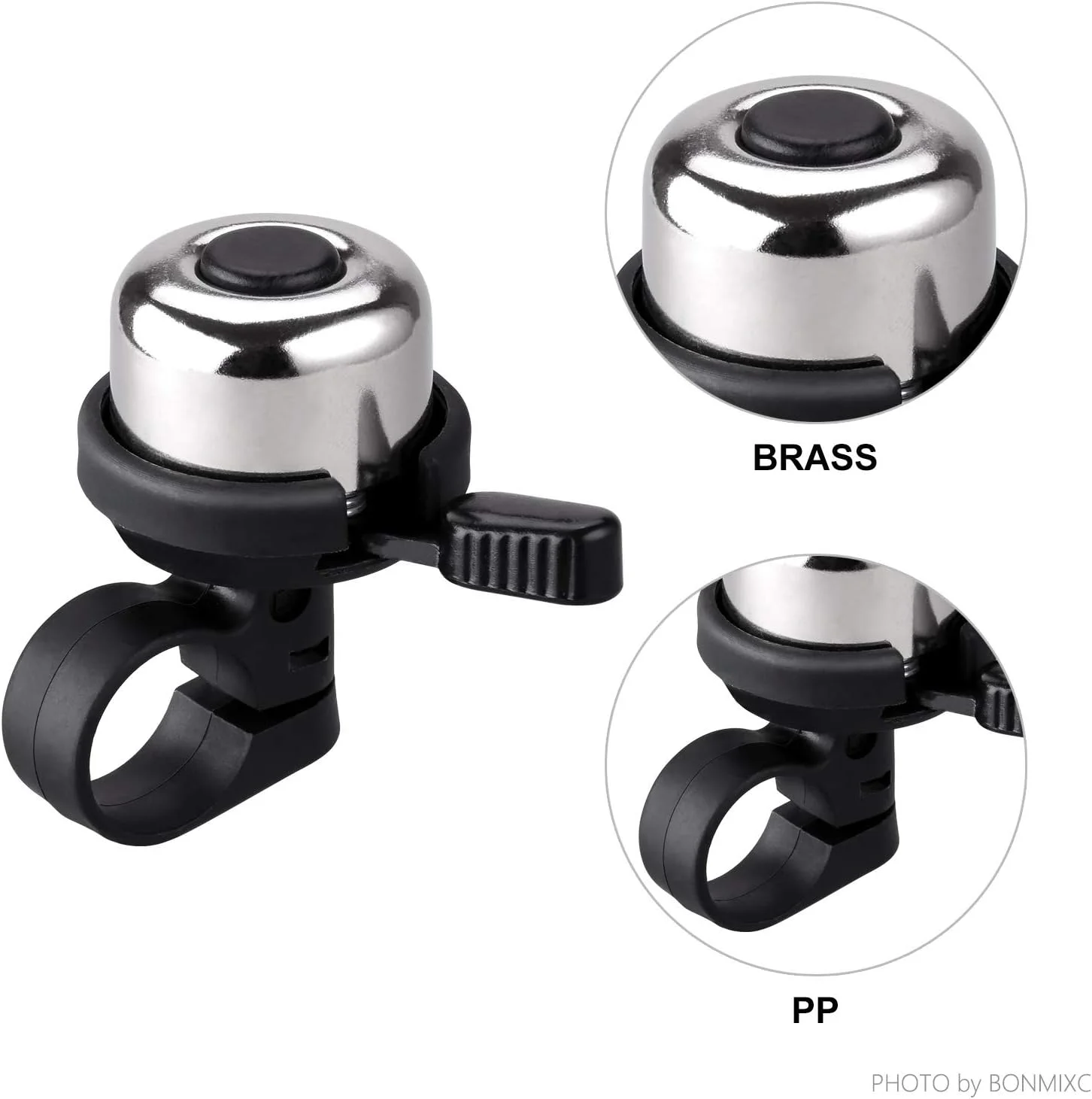 زنگ دوچرخه برنجی کوچک، صدای واضح تر، بلندتر و ماندگارتر (نقره ای؛ طلایی)