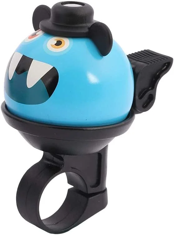 زنگ دوچرخه کودکانه N+1 - زنگ چرخشی 360 درجه کارتونی برای دختران و پسران با صدای بلند و واضح