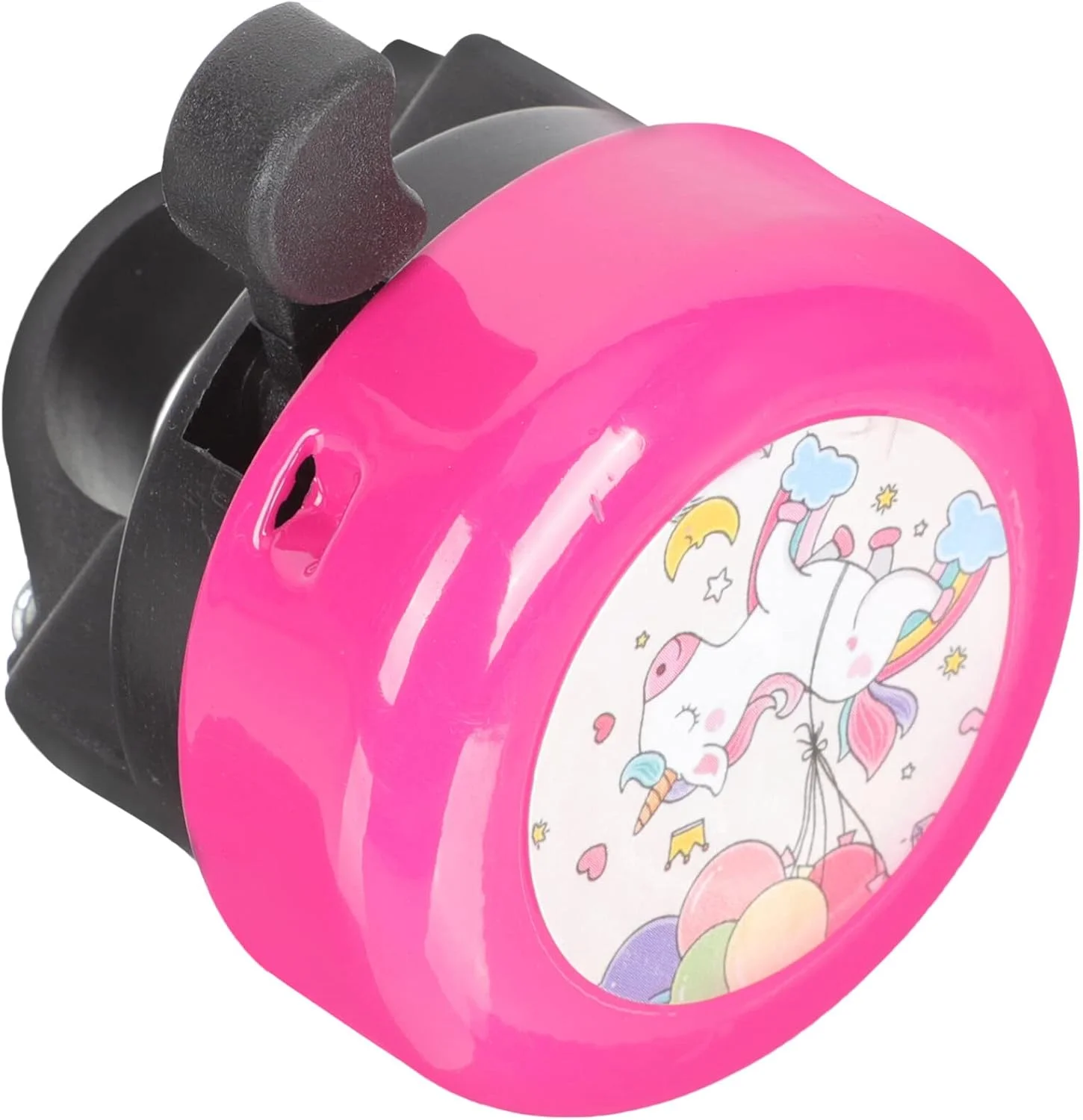 زنگ دوچرخه BESPORTBLE طرح اسب تک شاخ، زنگ دوچرخه با صدای بلند و واضح، زنگ فرمان ایمن، لوازم جانبی دوچرخه سواری برای بزرگسالان، کودکان، دختران و پسران