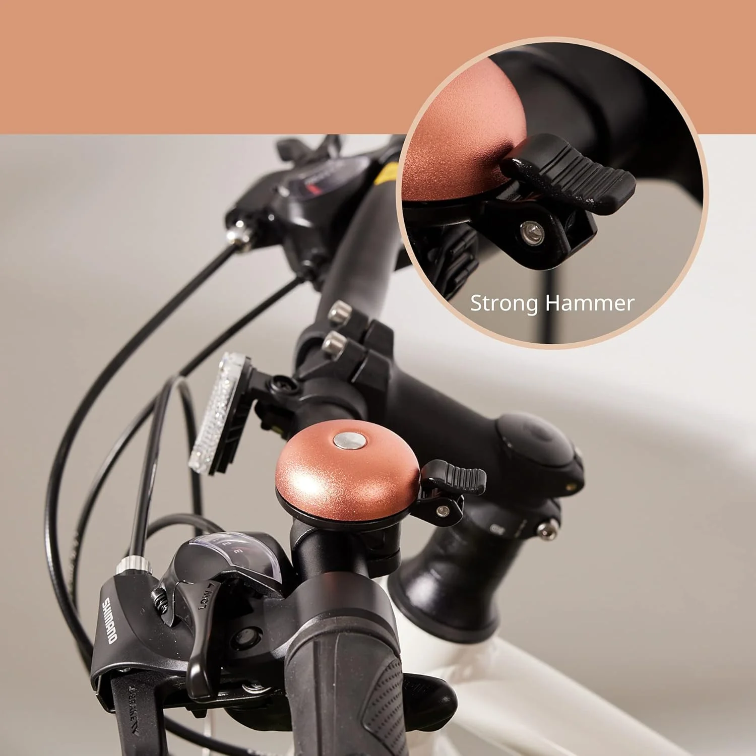 زنگ دوچرخه N+1 برای فرمان، زنگ واضح و بلند (تا 85 دسی بل) برای دوچرخه های بزرگسالان یا کودکان - دوچرخه های جاده ای، کوهستانی یا شهری، مناسب برای فرمان های 22.2 میلی متر (0.87 اینچ)