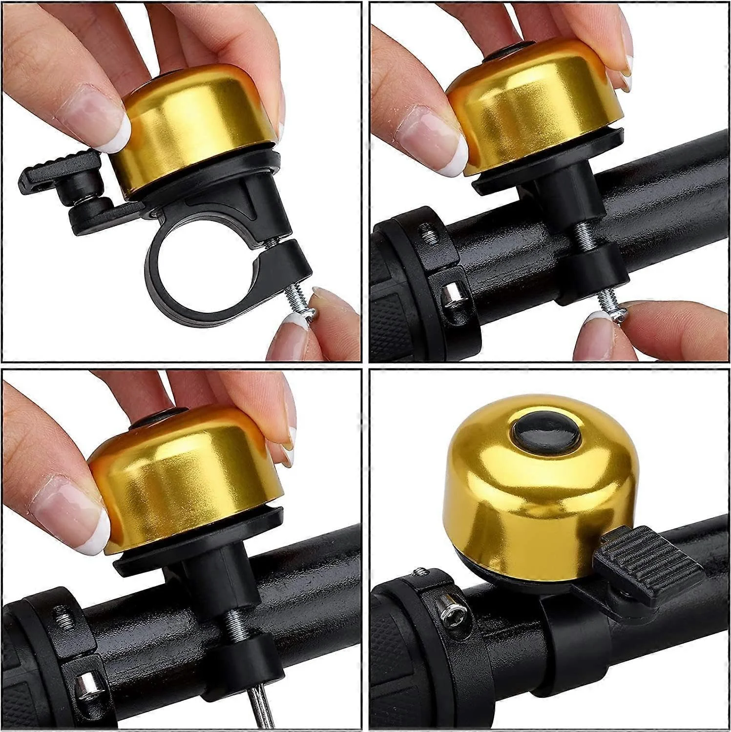 زنگ دوچرخه، صدای واضح زنگ دوچرخه برای بزرگسالان، کودکان، پسران، دختران، 2 عدد