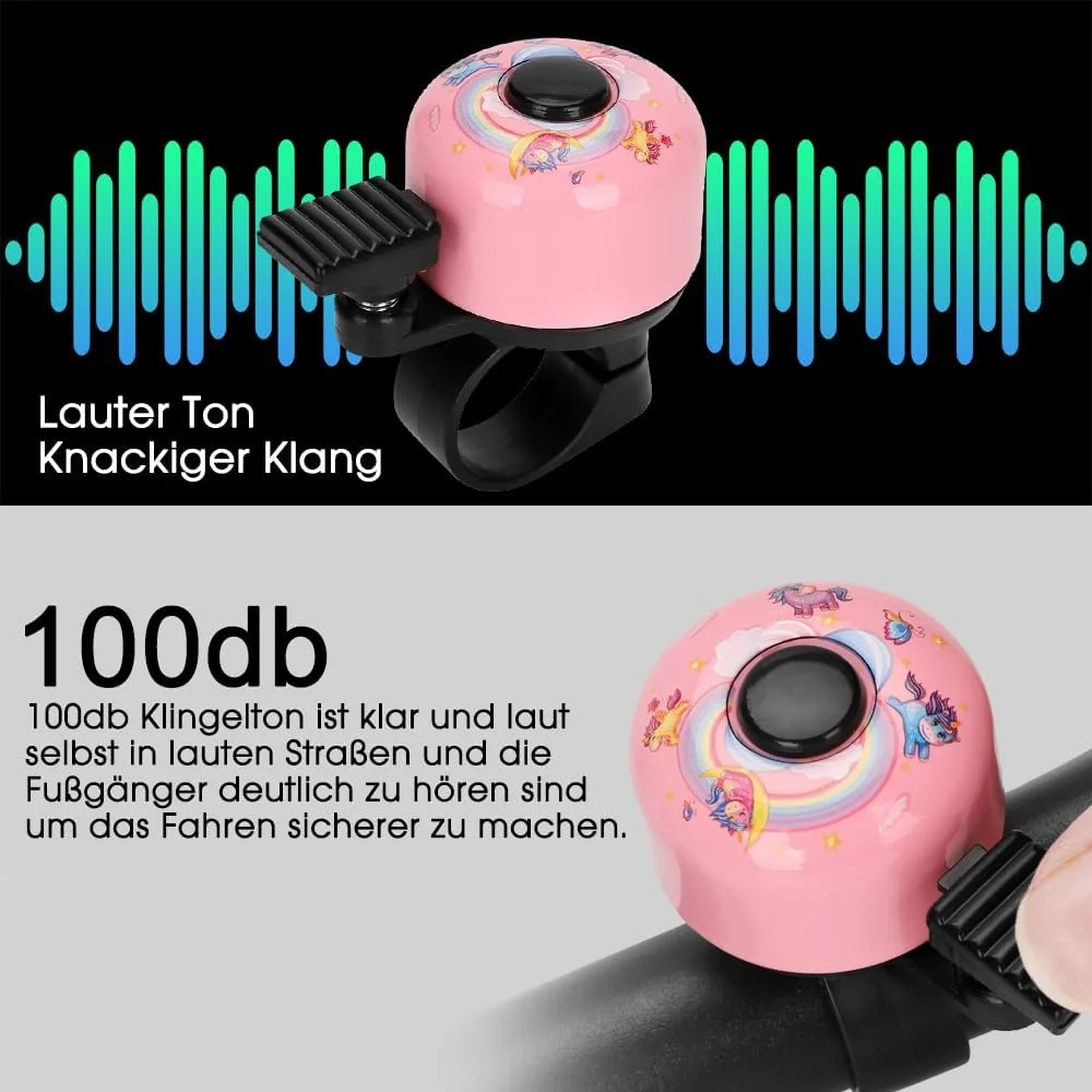 زنگ دوچرخه کودکانه برای دختران، پسران و بزرگسالان، 120 دسی بل، زنگ کوچک و بلند برای دوچرخه، اسکوتر، سه چرخه، دوچرخه کودک، دوچرخه کوهستانی - لوازم جانبی دوچرخه
