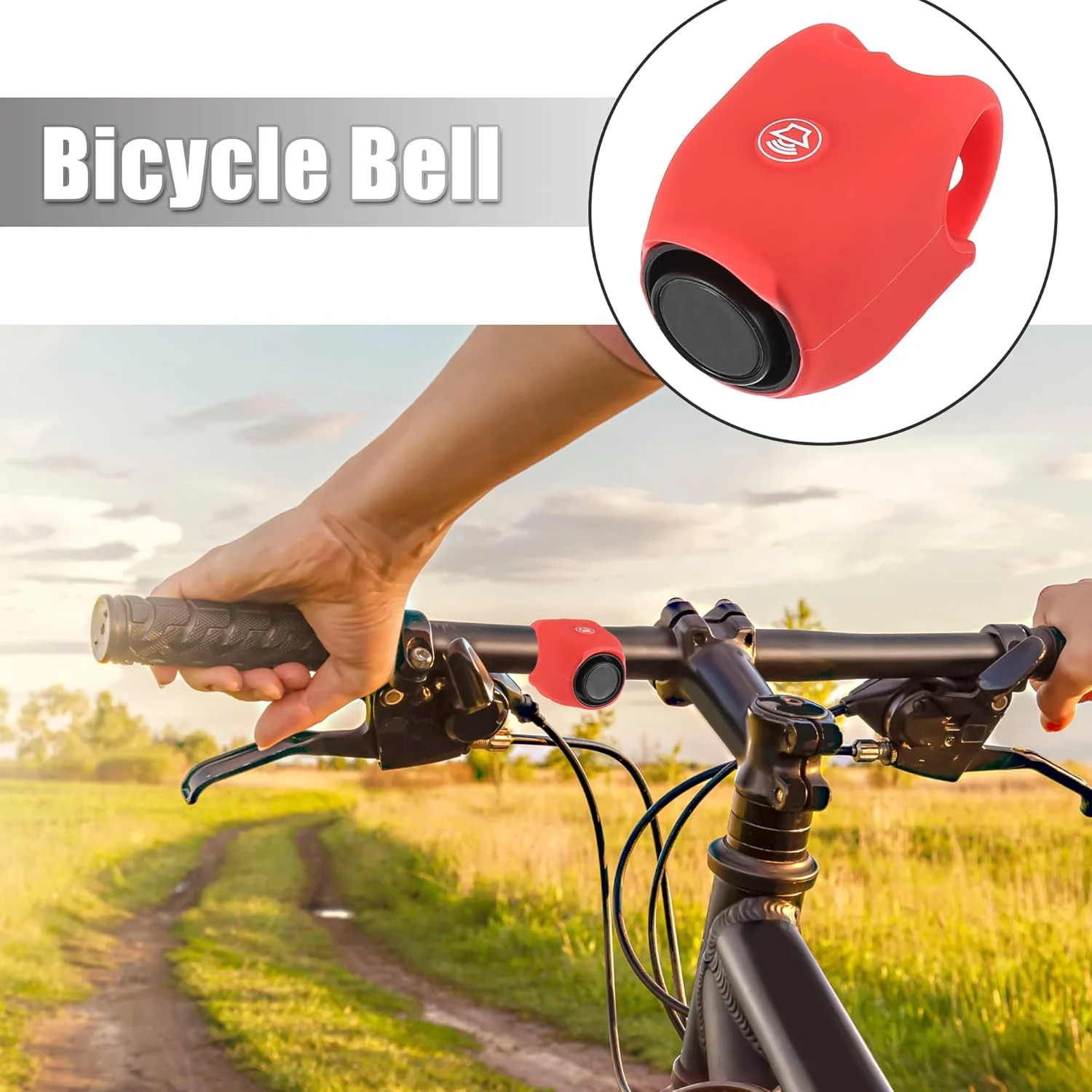 ایکس آتوهوکس زنگ برقی دوچرخه، بوق دوچرخه سواری، بوق بلند دوچرخه، سیلیکونی برای دوچرخه کوهستانی و جاده ای، قابل شارژ