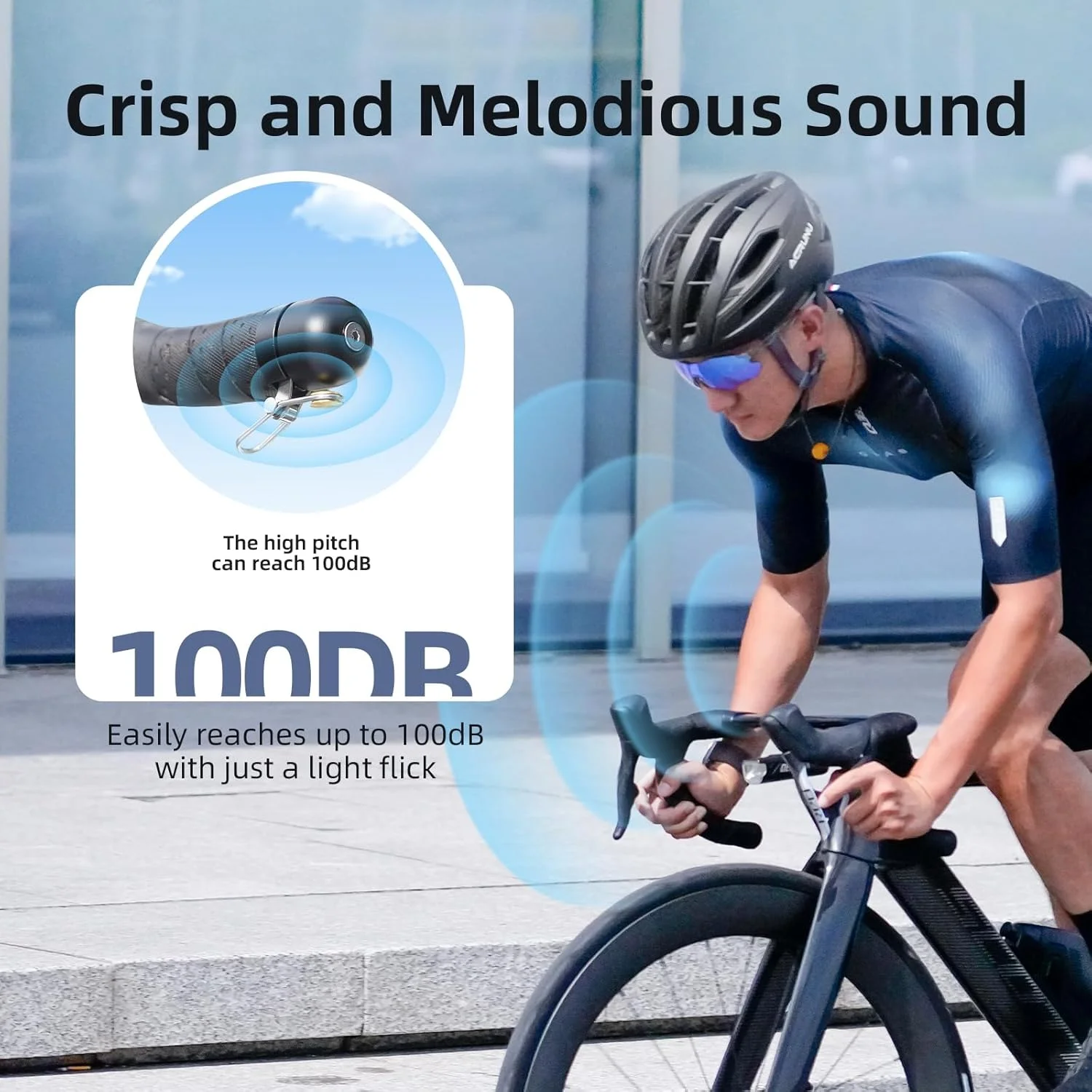 دو عدد زنگ دوچرخه آلیاژ مس، زنگ دوچرخه جاده ای برای بزرگسالان با صدای بلند 80 دسی بل و مناسب برای دوشاخ 22.2 میلی متری