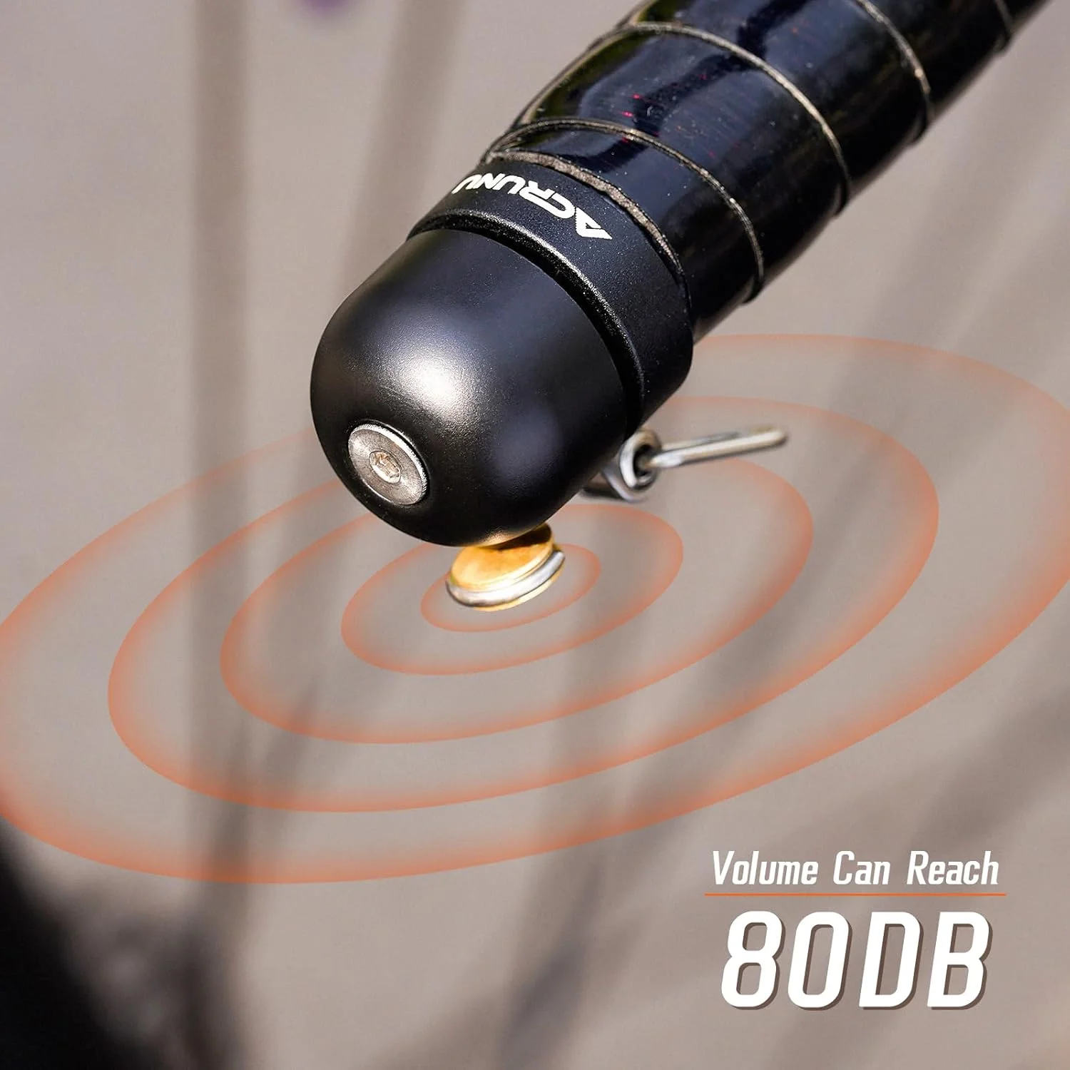 زنگ دوچرخه - زنگ سر دسته آلومینیومی آلیاژی 80dB برای دوچرخه‌های جاده و کوهستان | سازگار با 18-25mm | ضد آب و سبک 65 گرم