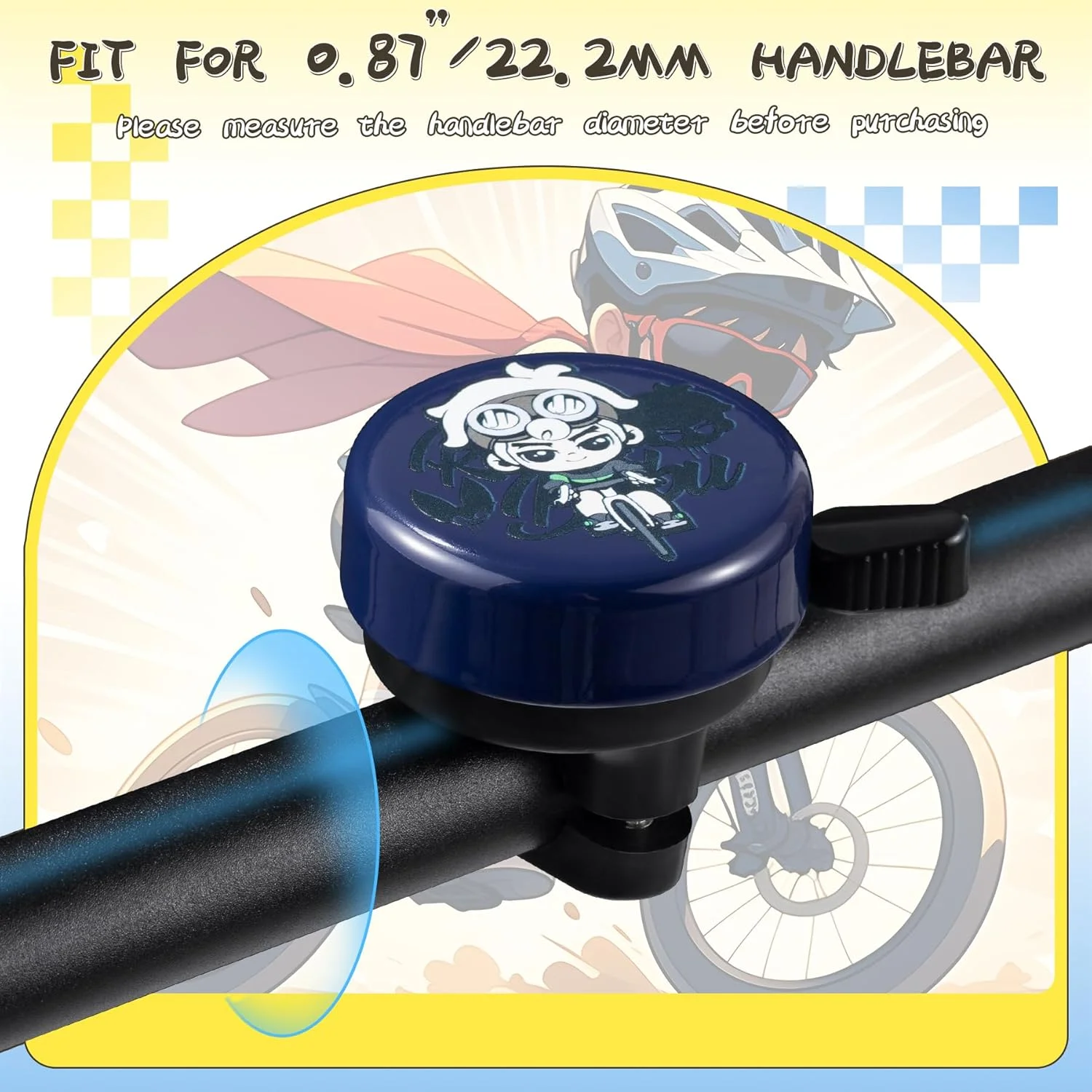 زنگ دوچرخه ROCKBROS برای کودکان، مناسب برای فرمان دوچرخه با قطر 22.2 میلی متر زنگ دوچرخه ROCKBROS برای کودکان، مناسب برای فرمان دوچرخه با قطر 22.2 میلی متر