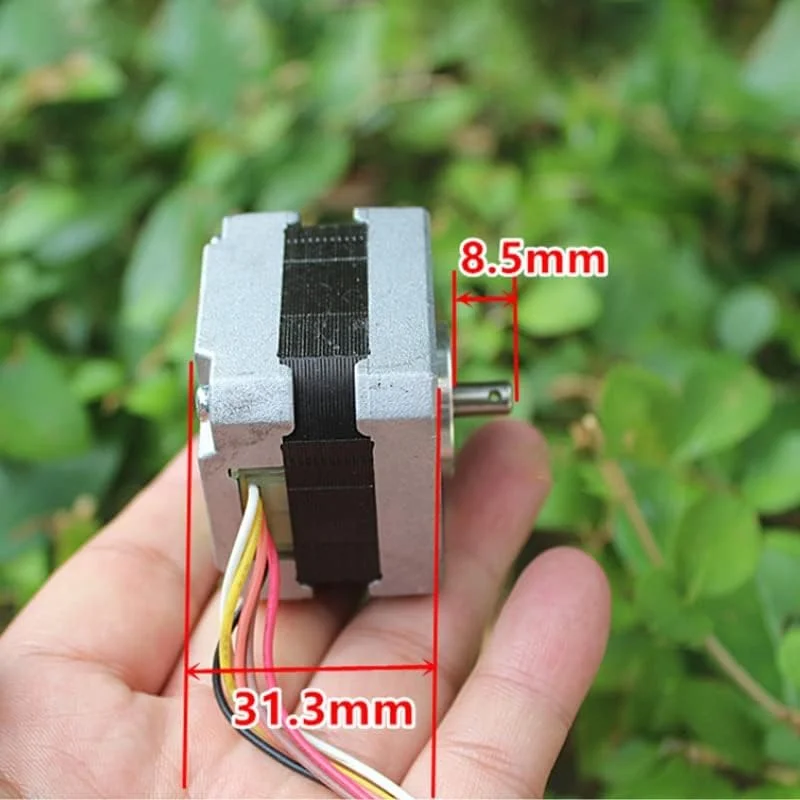 یک عدد موتور پله ای 17، موتور 42، ارتفاع 31.3 میلی متر برای چاپگر سه بعدی، قطر شفت 5 میلی متر