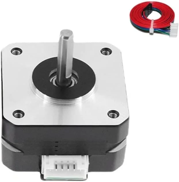 موتور پله ای دوقطبی 17 مدل 42 با سیم 4 رشته و کابل 17HS4023 1.0A مناسب برای CNC XYZ و لوازم جانبی پرینتر سه بعدی - (قطر شفت: خط XH)