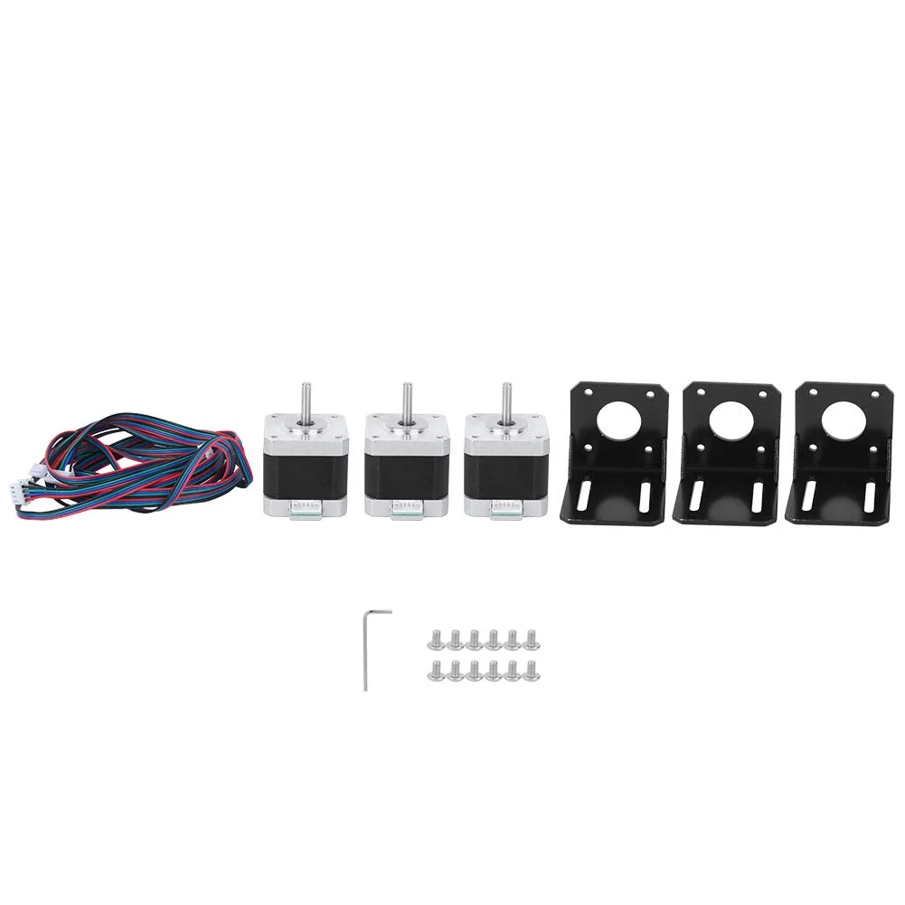 موتور پله ای فولاد ضد زنگ دو قطبی لوازم جانبی پرینتر سه بعدی 40MM 42BYGHW609 12V برای تجهیزات مانیتورینگ چاپ