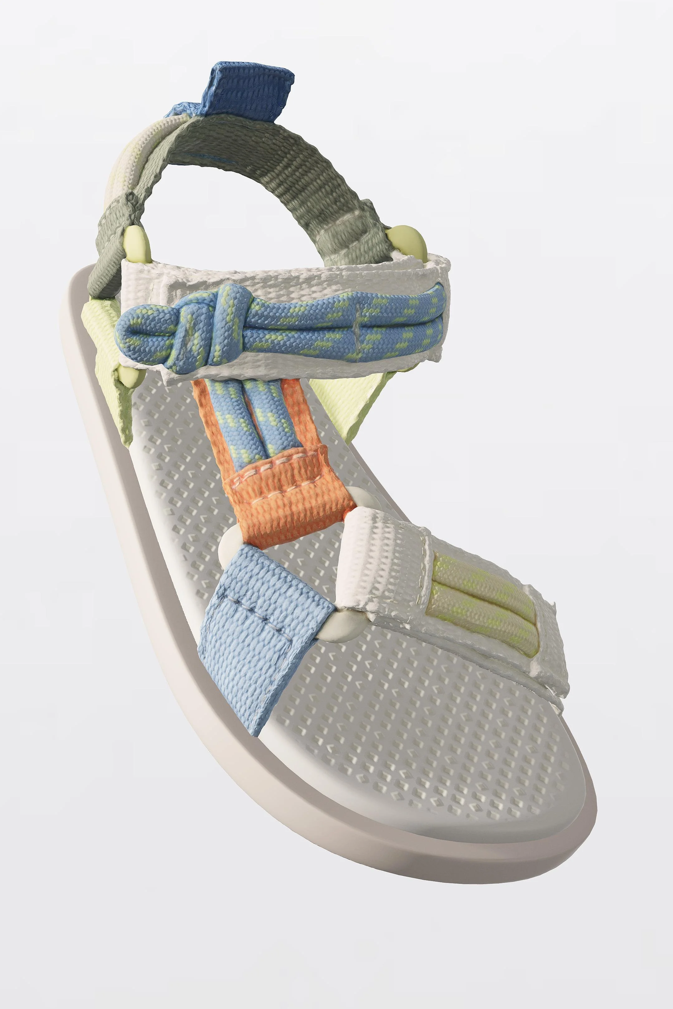 صندل های فنی پا برهنه با جزئیات طناب رنگی متضاد. دارای بندهای چسبی در قسمت روی پا. زیره لاستیکی انعطاف پذیر با شیب مناسب و پاشنه بسیار منعطف. صندل های فنی پا برهنه با جزئیات طناب رنگی متضاد. دارای بندهای چسبی در قسمت روی پا. زیره لاستیکی انعطاف پذیر با شیب مناسب و پاشنه بسیار منعطف.