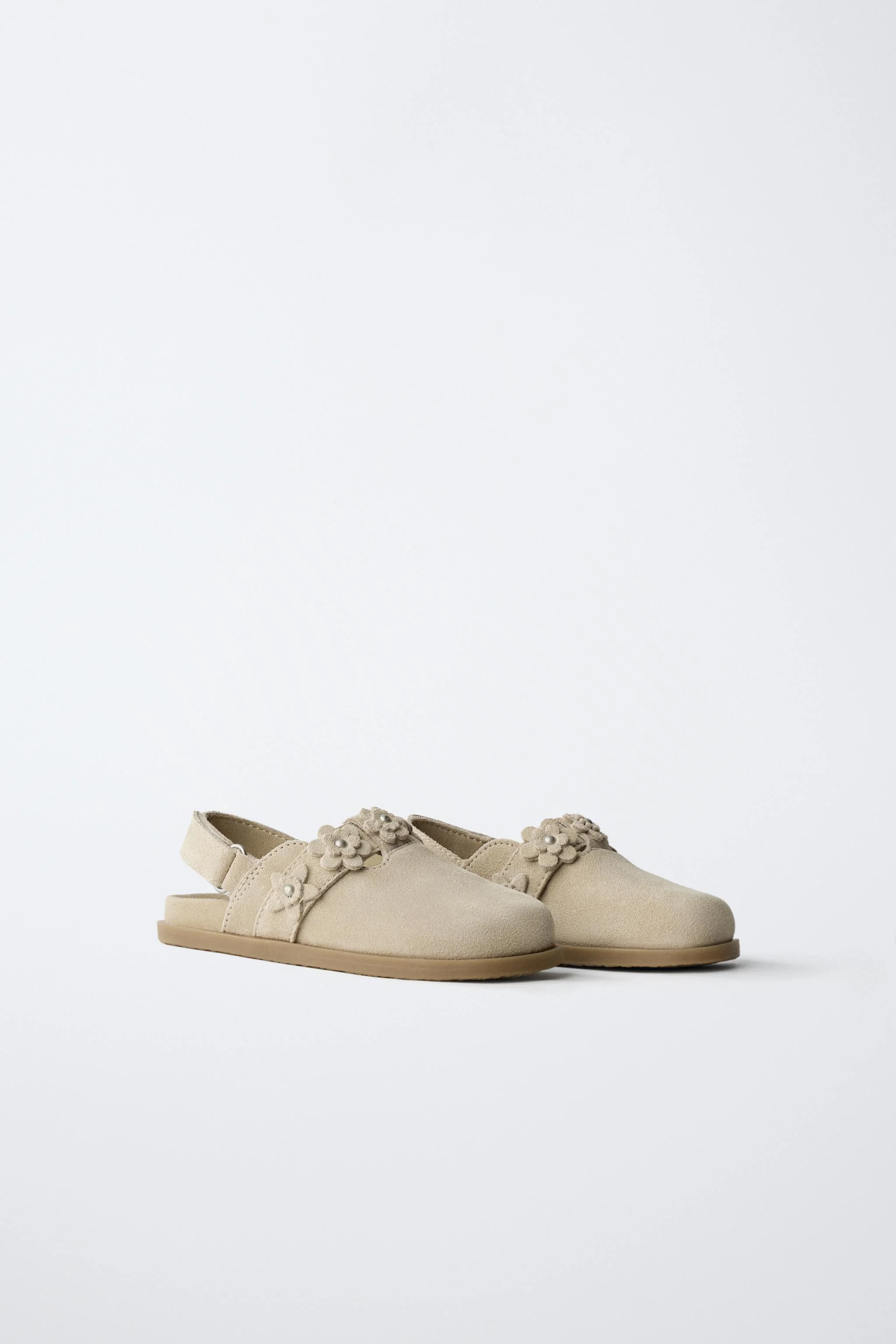 کفش های چوبی گلدار چرمی