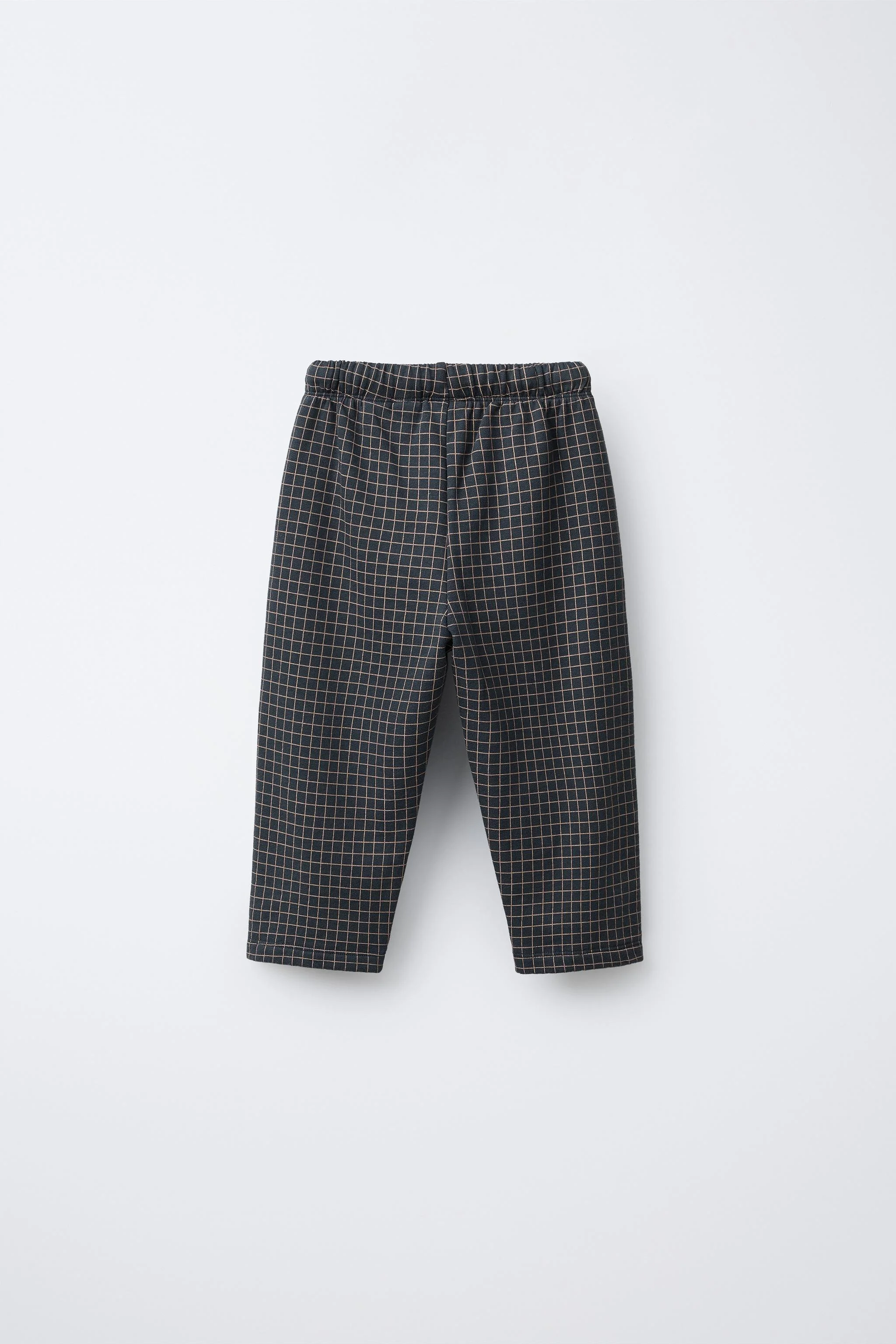 شلوار طرح چهارخانه با فاق بلند