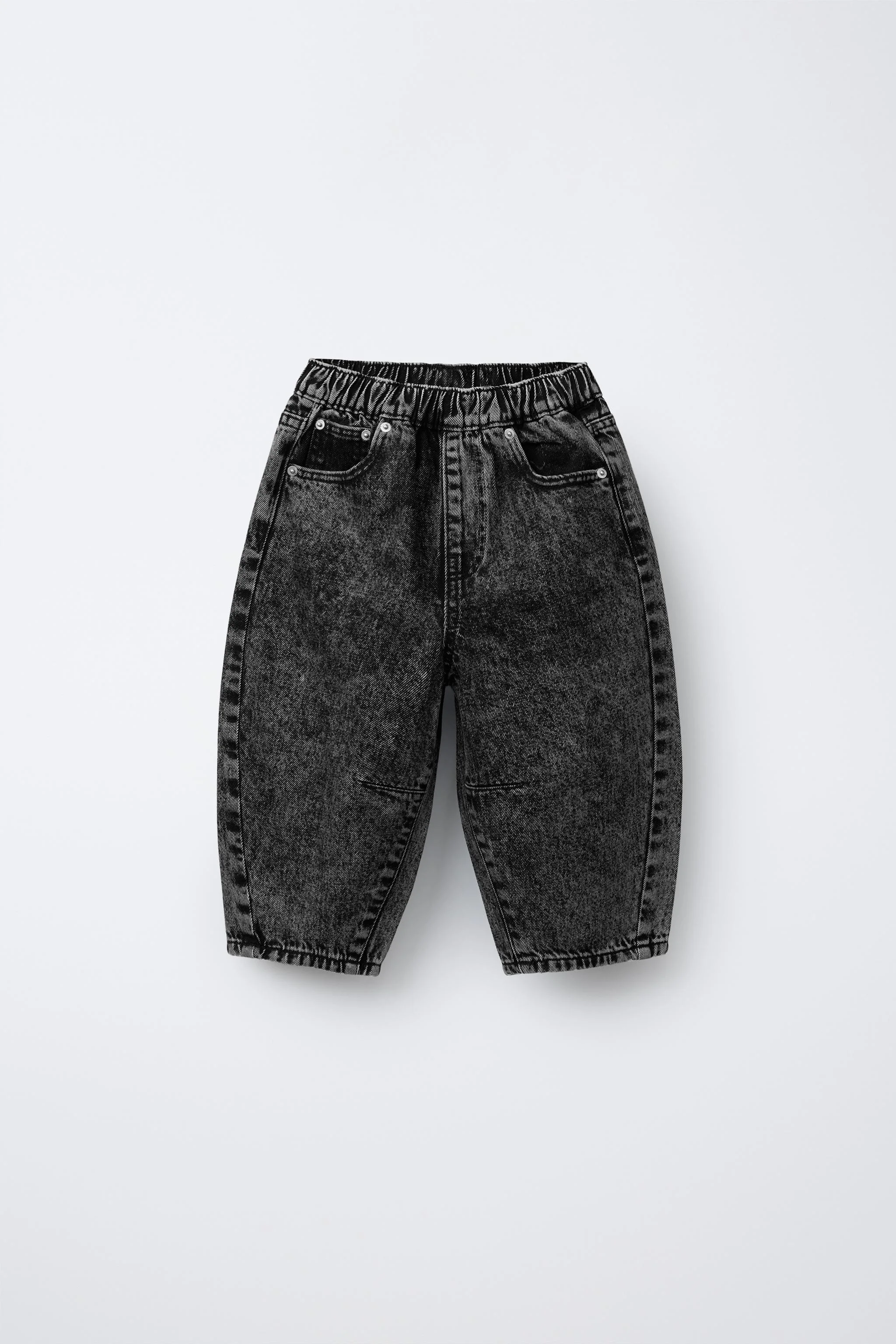 شلوار جین مدل بادکنکی با طرح اسید واش