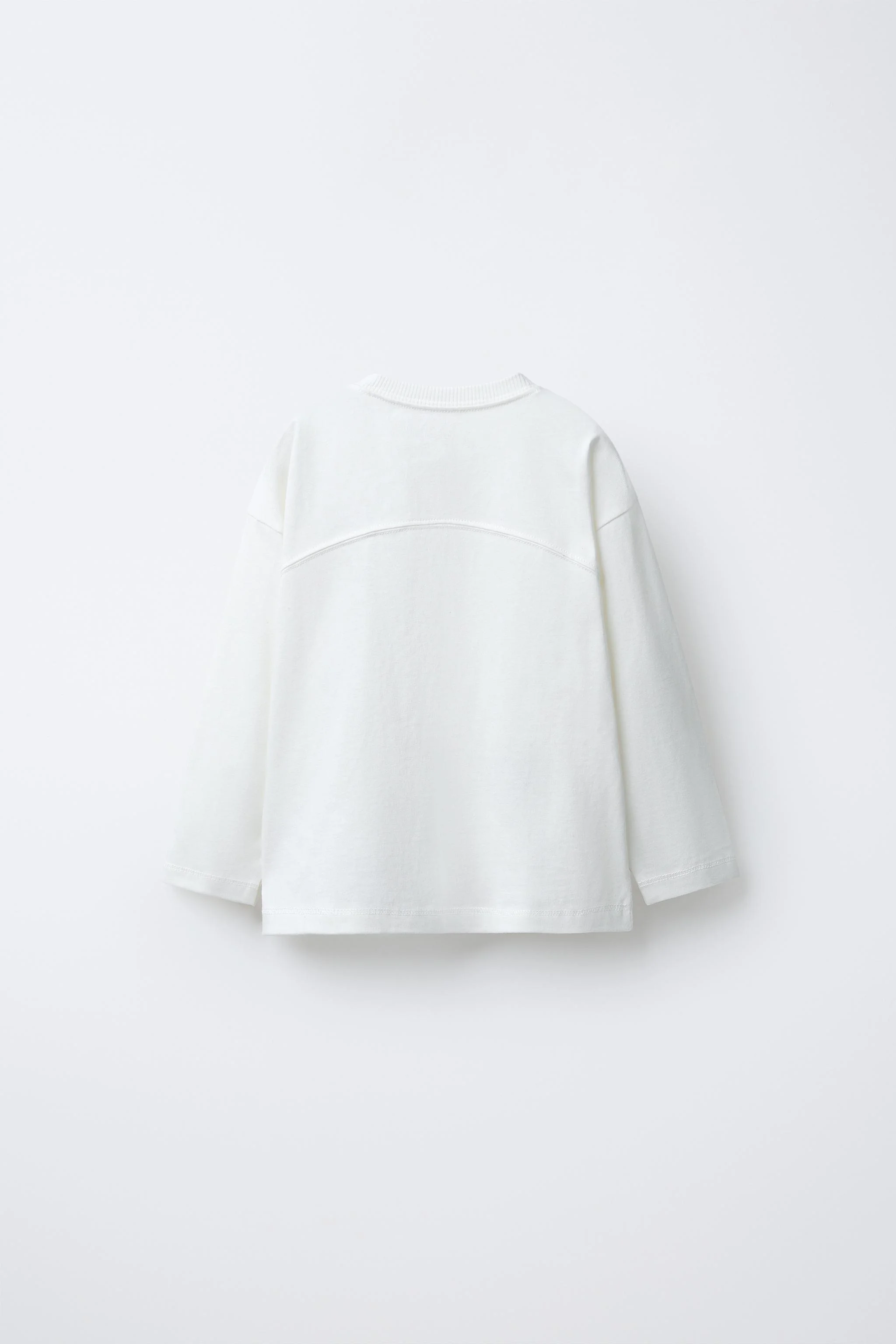 تی شرت آستین بلند با طرح خرس و گلدوزی متن