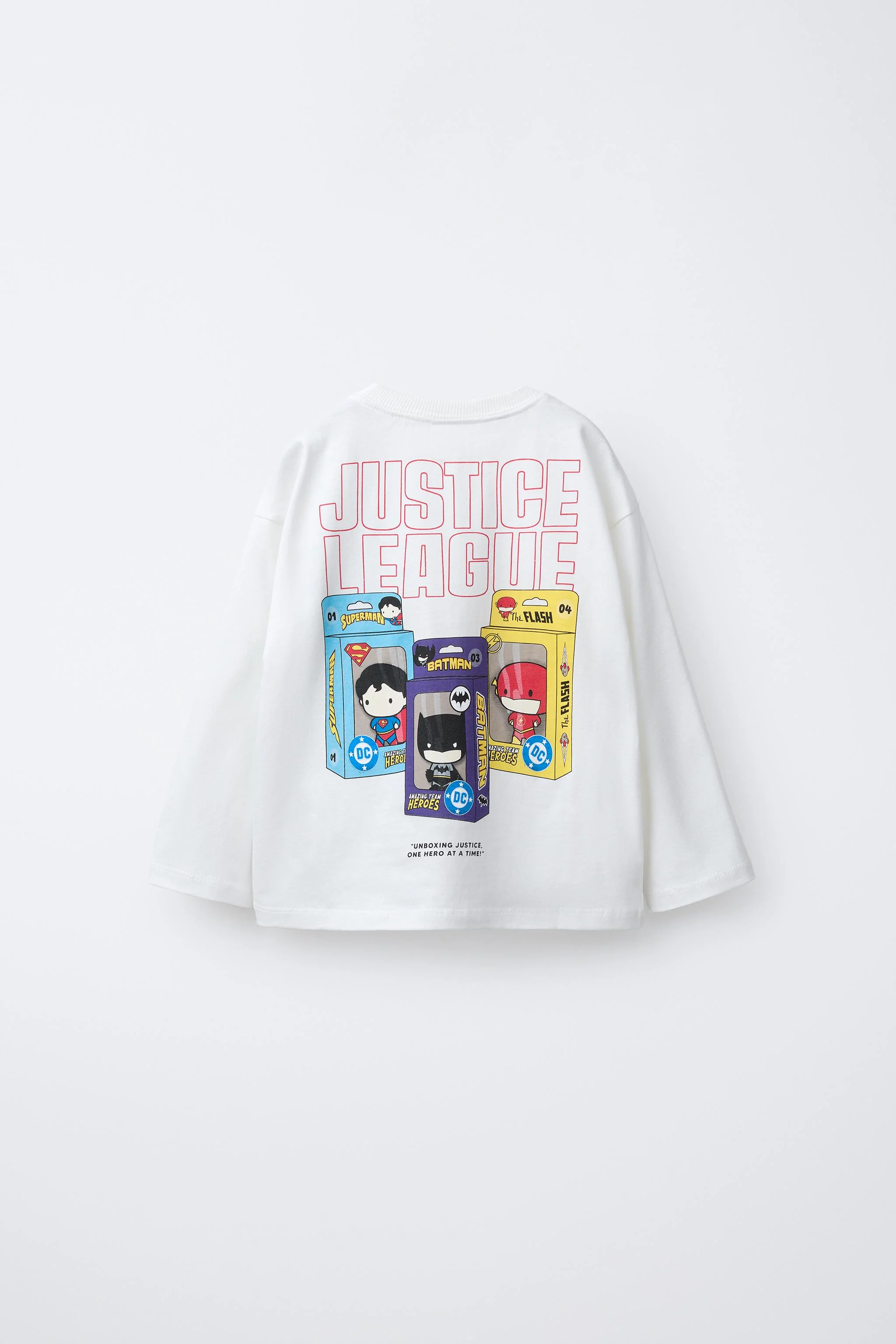 تی شرت آستین بلند با طرح لیگ عدالت DC