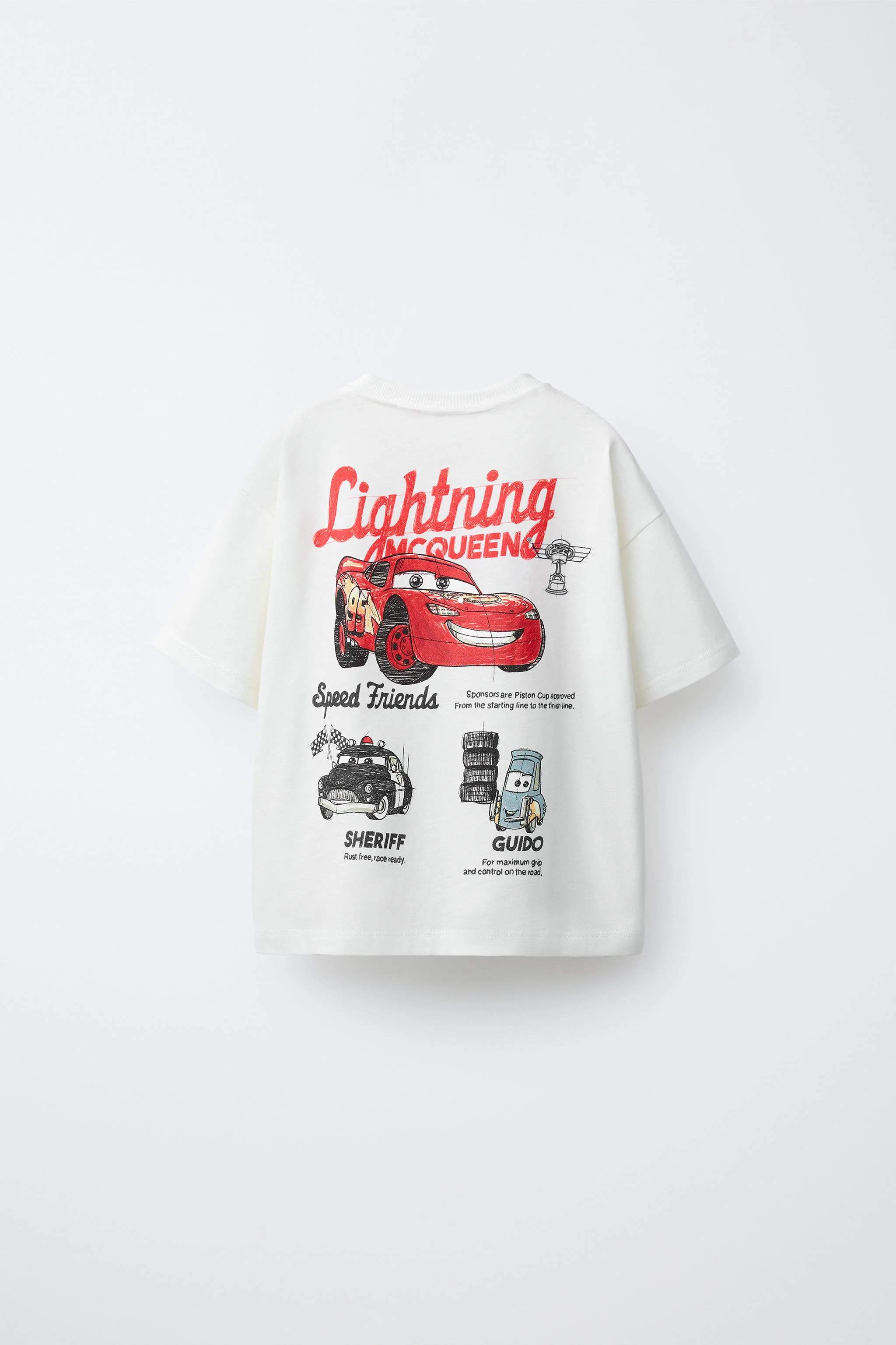 تی شرت طرح چاپی CARS LIGHTNING MCQUEEN © DISNEY