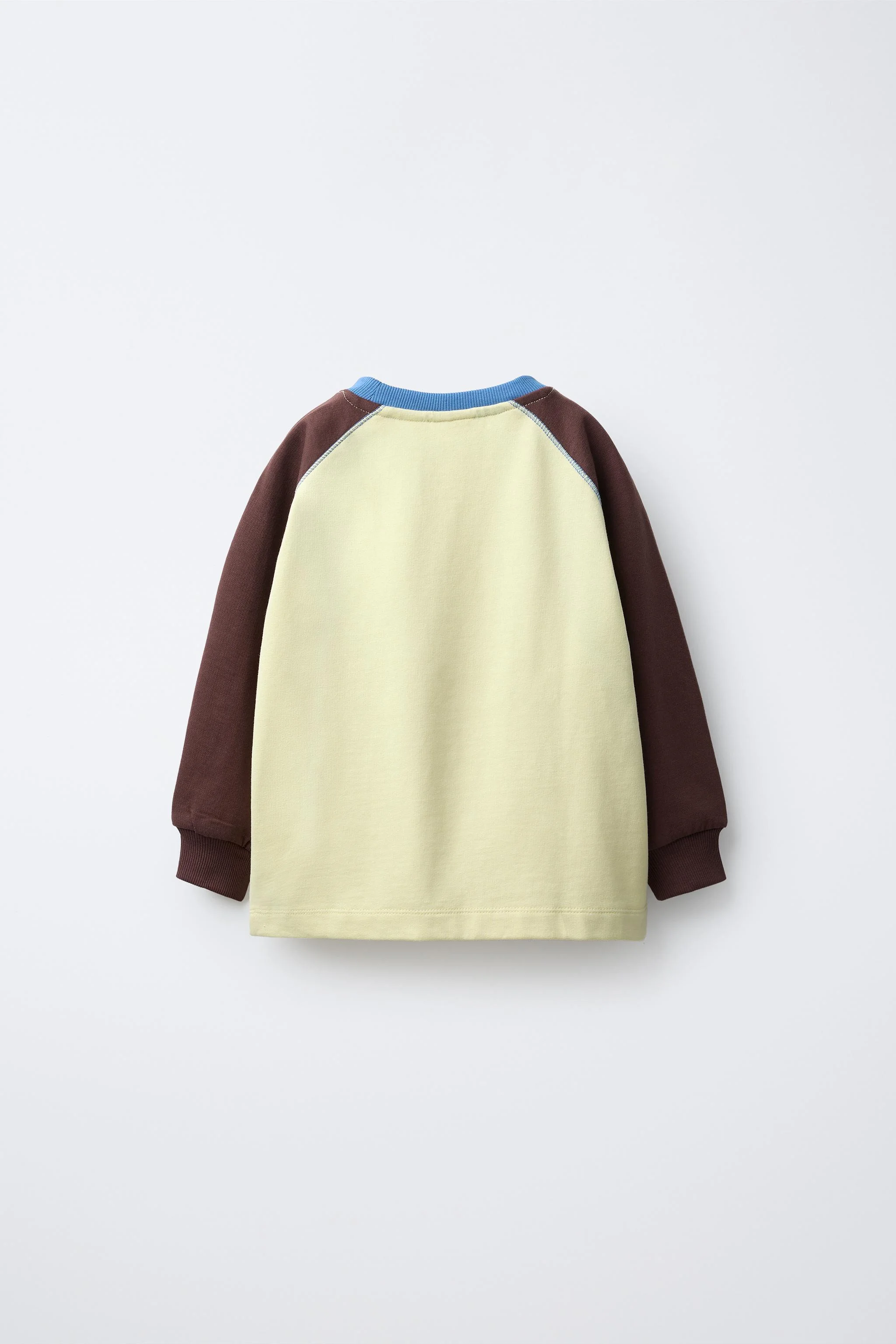 تی شرت آستین رگلان با رنگ متضاد