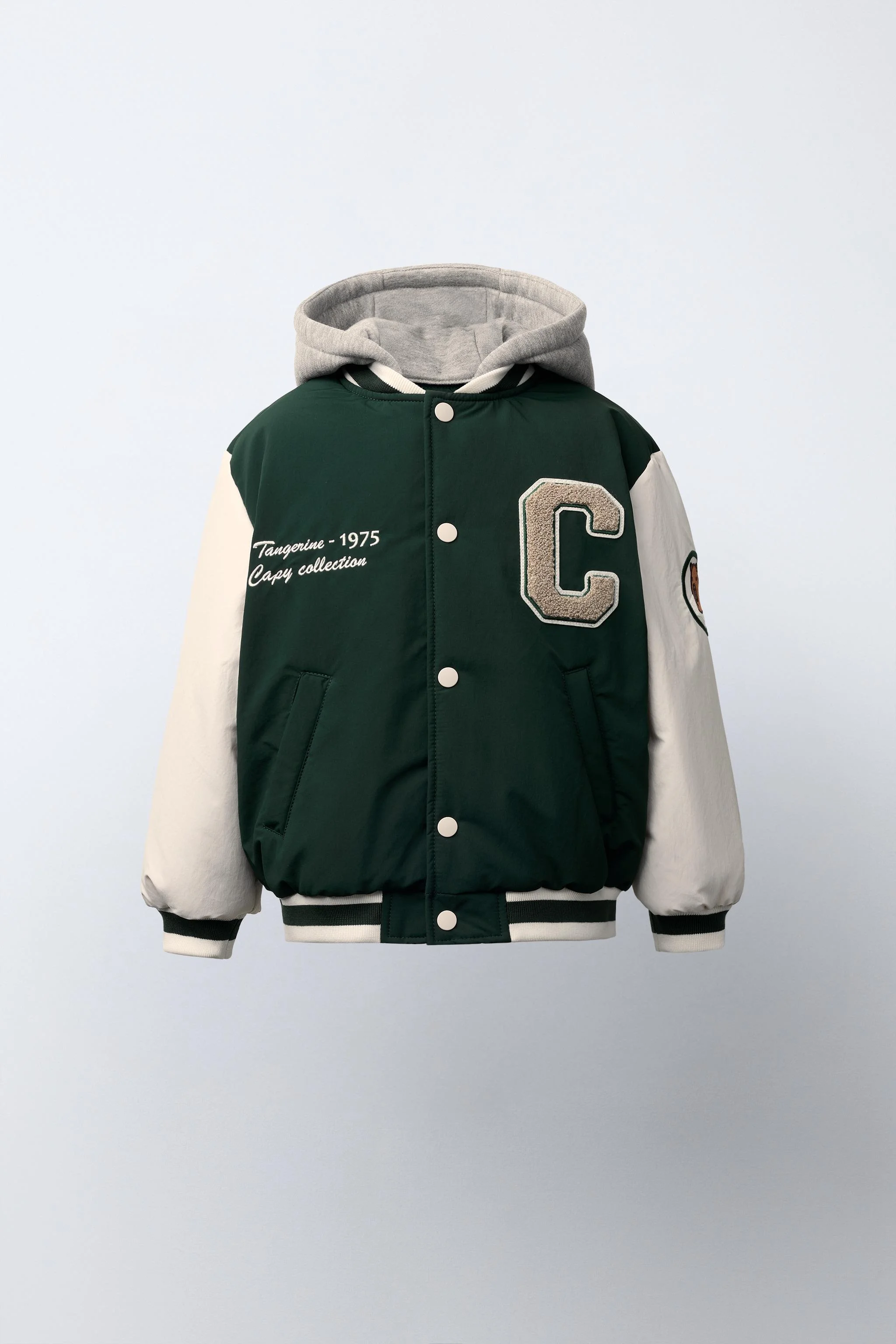 کاپشن خلبانی با کلاه جداشدنی و آستر پشمی نایلونی CAPIBARA CAPYFUN ©