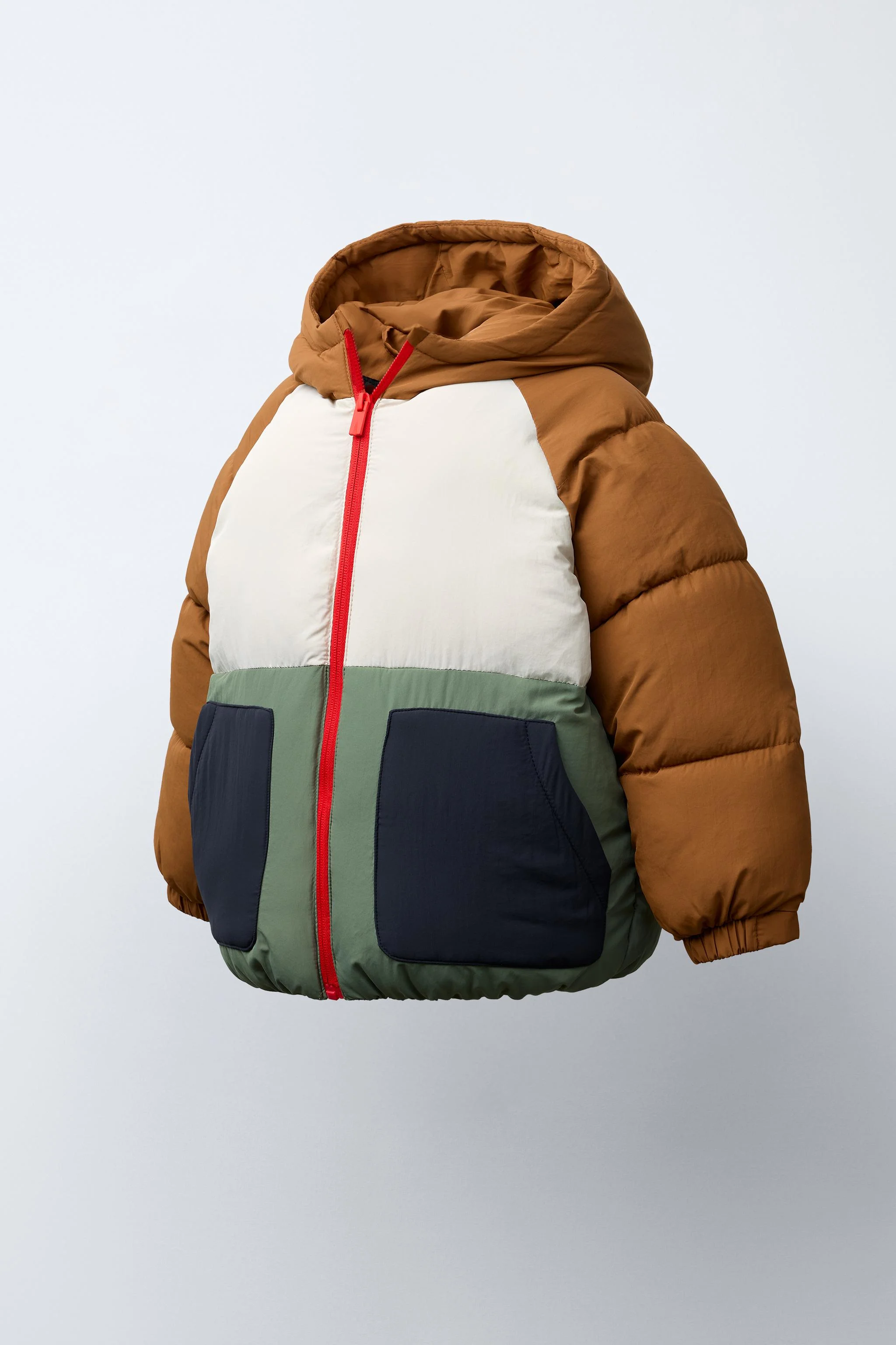 کاپشن پفی رنگی با روکش ضد آب و آستر پشمی