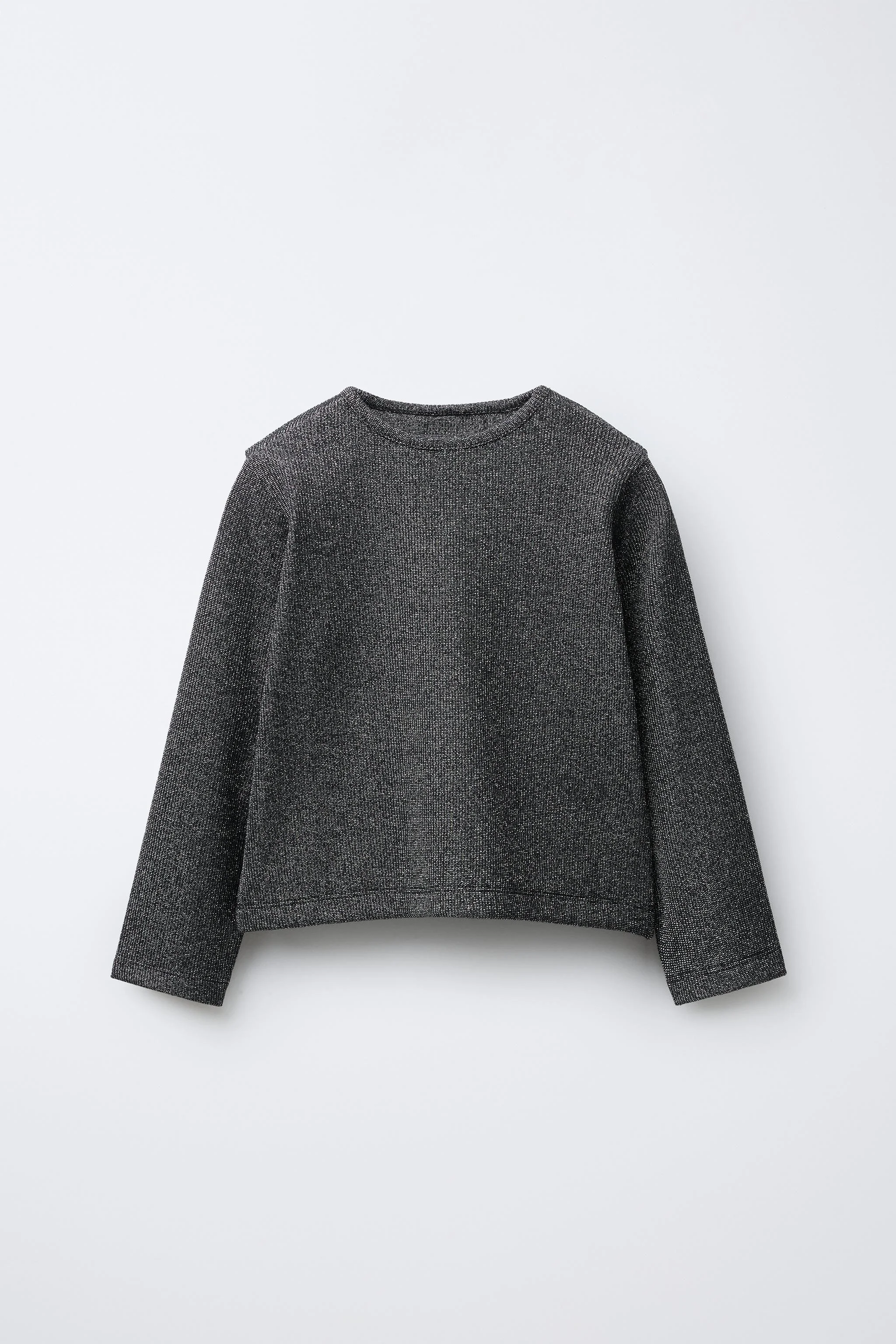 تی‌شرت آستین بلند کبریتی با جزئیات براق