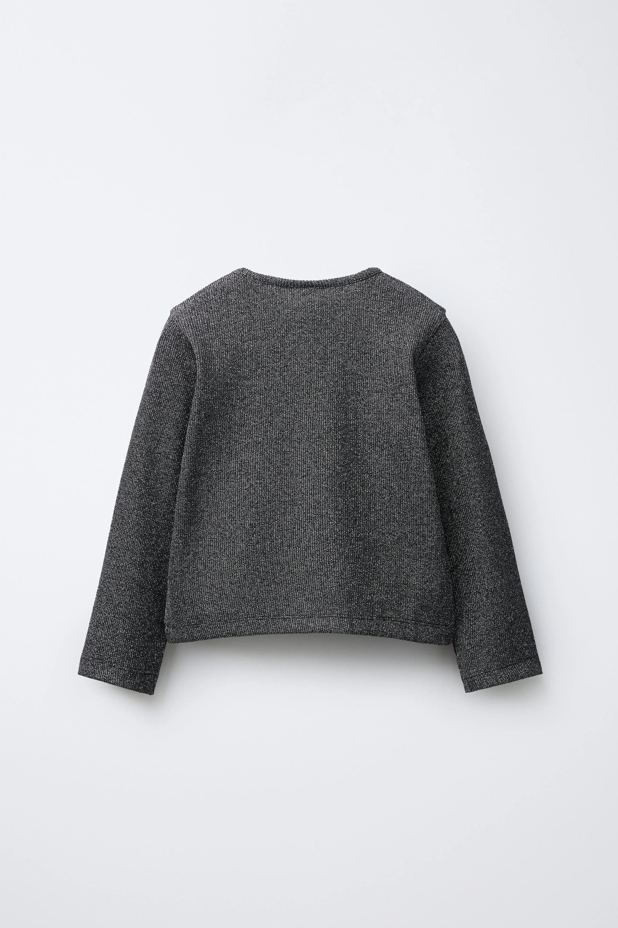 تی‌شرت آستین بلند کبریتی با جزئیات براق