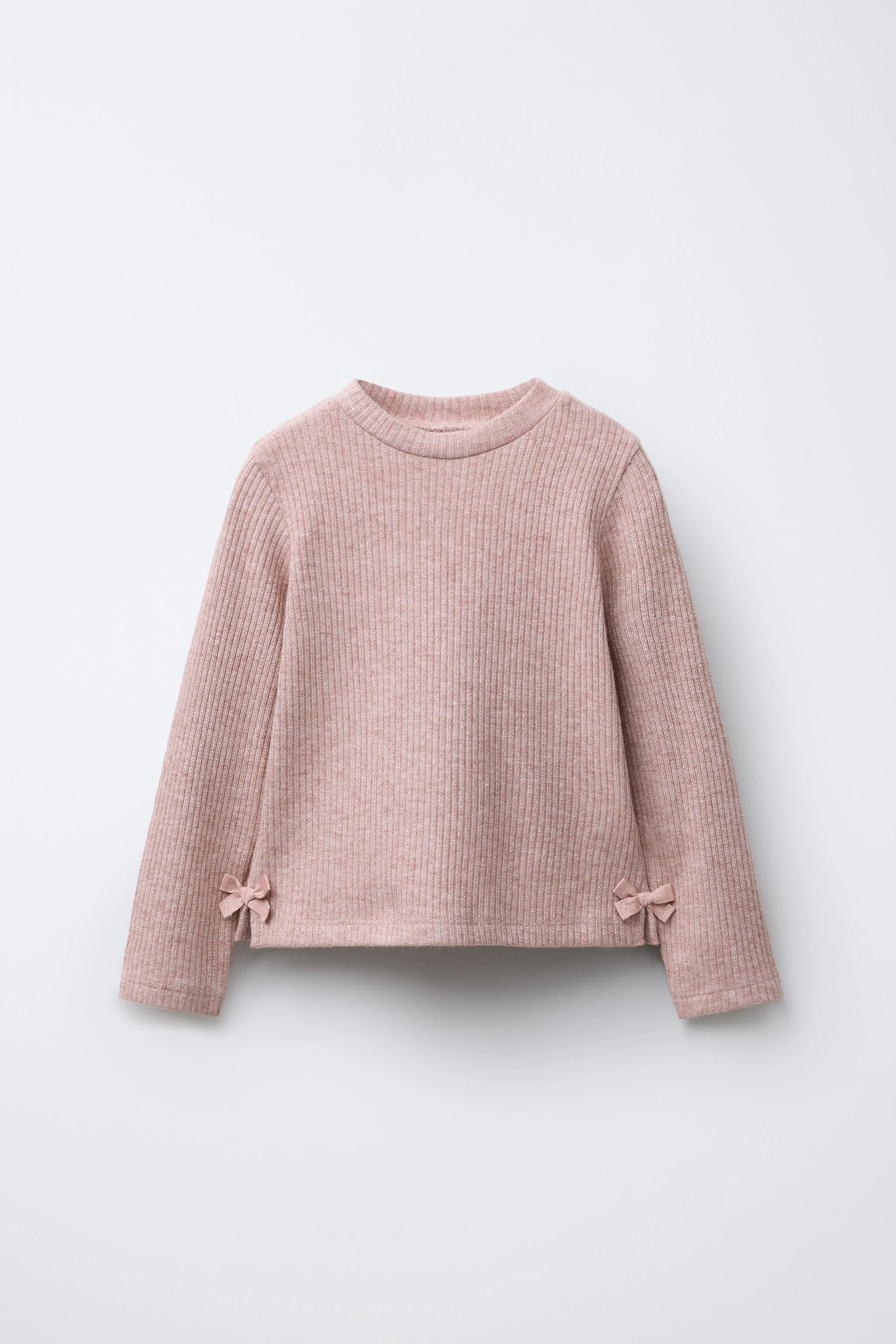 تی‌شرت آستین بلند یقه گرد با پاپیون