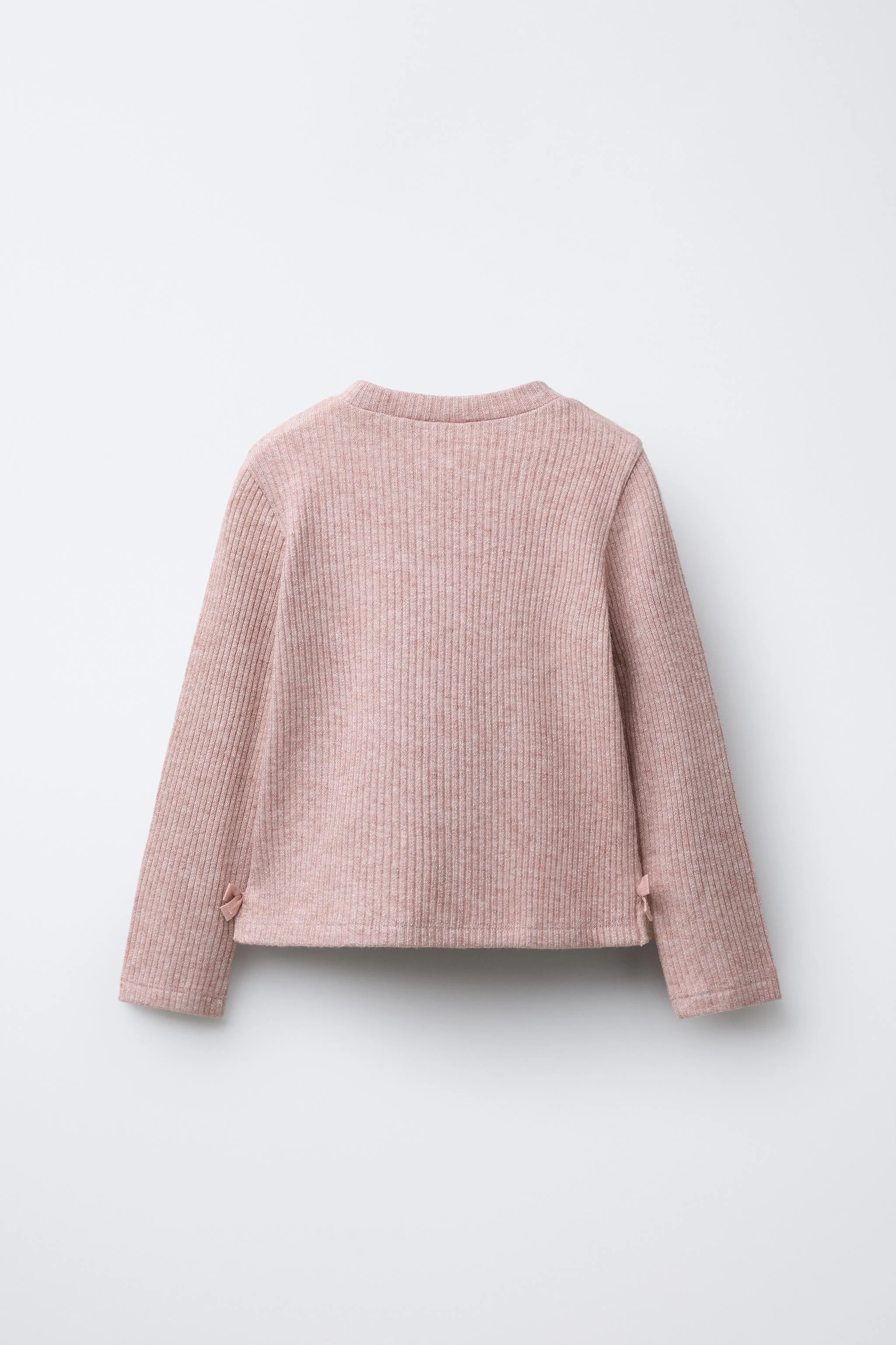 تی‌شرت آستین بلند یقه گرد با پاپیون