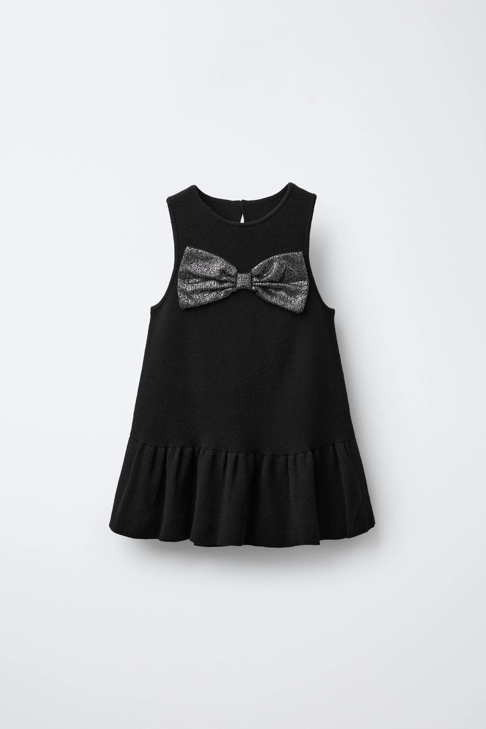 پیراهن بافتنی با پاپیون براق پیراهن بافتنی با پاپیون براق