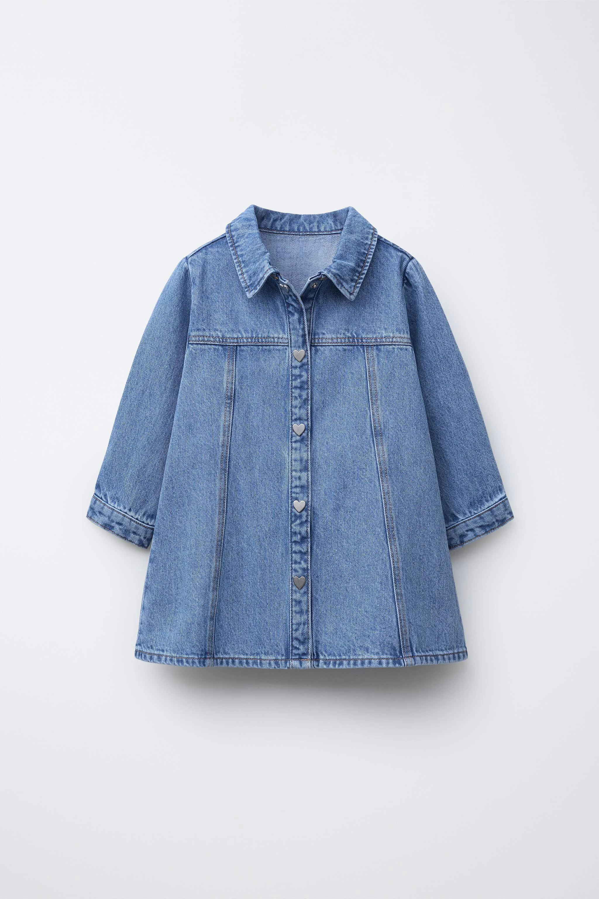 پیراهن جین دکمه قلبی