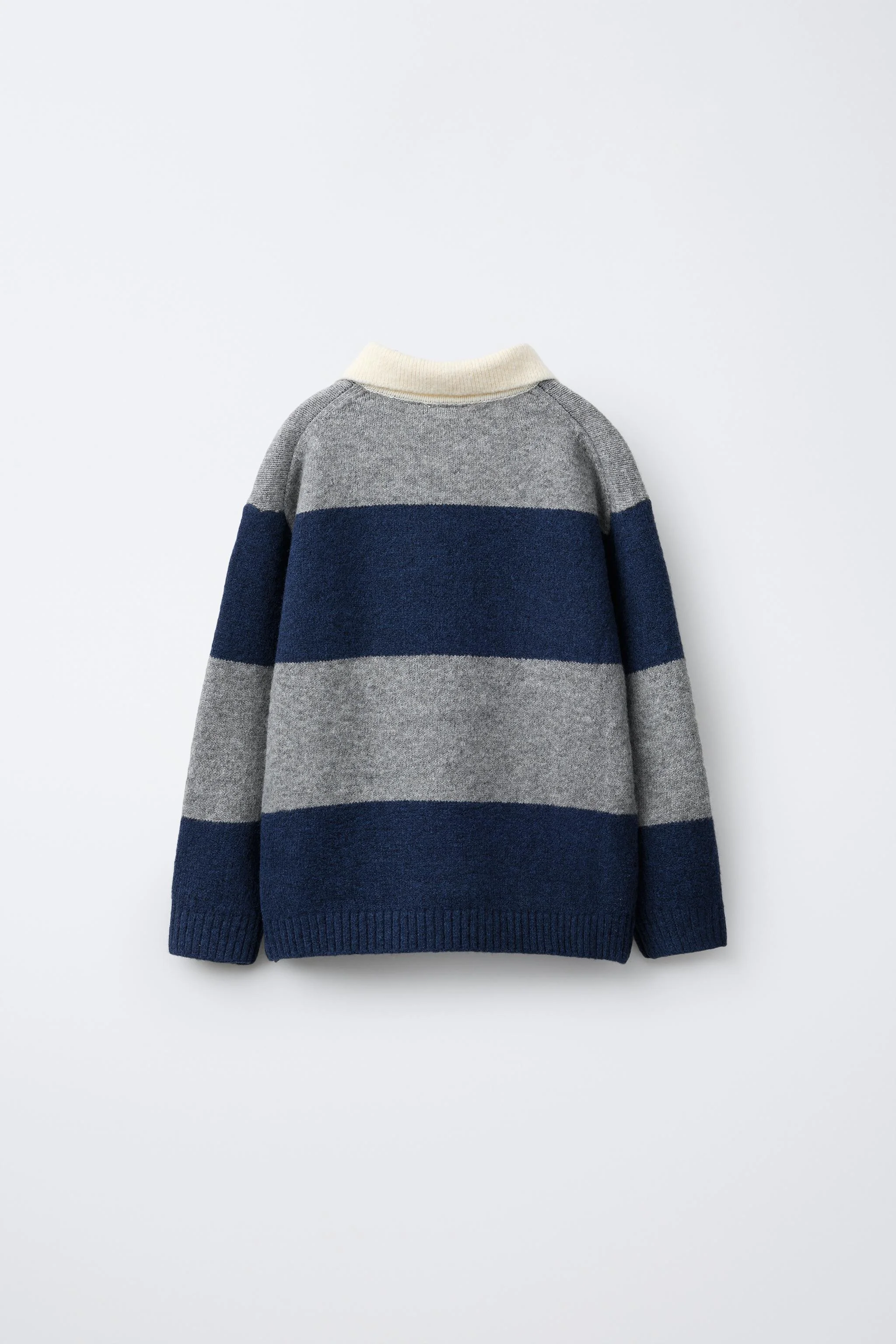 پلیور یقه پولو بافت راه راه